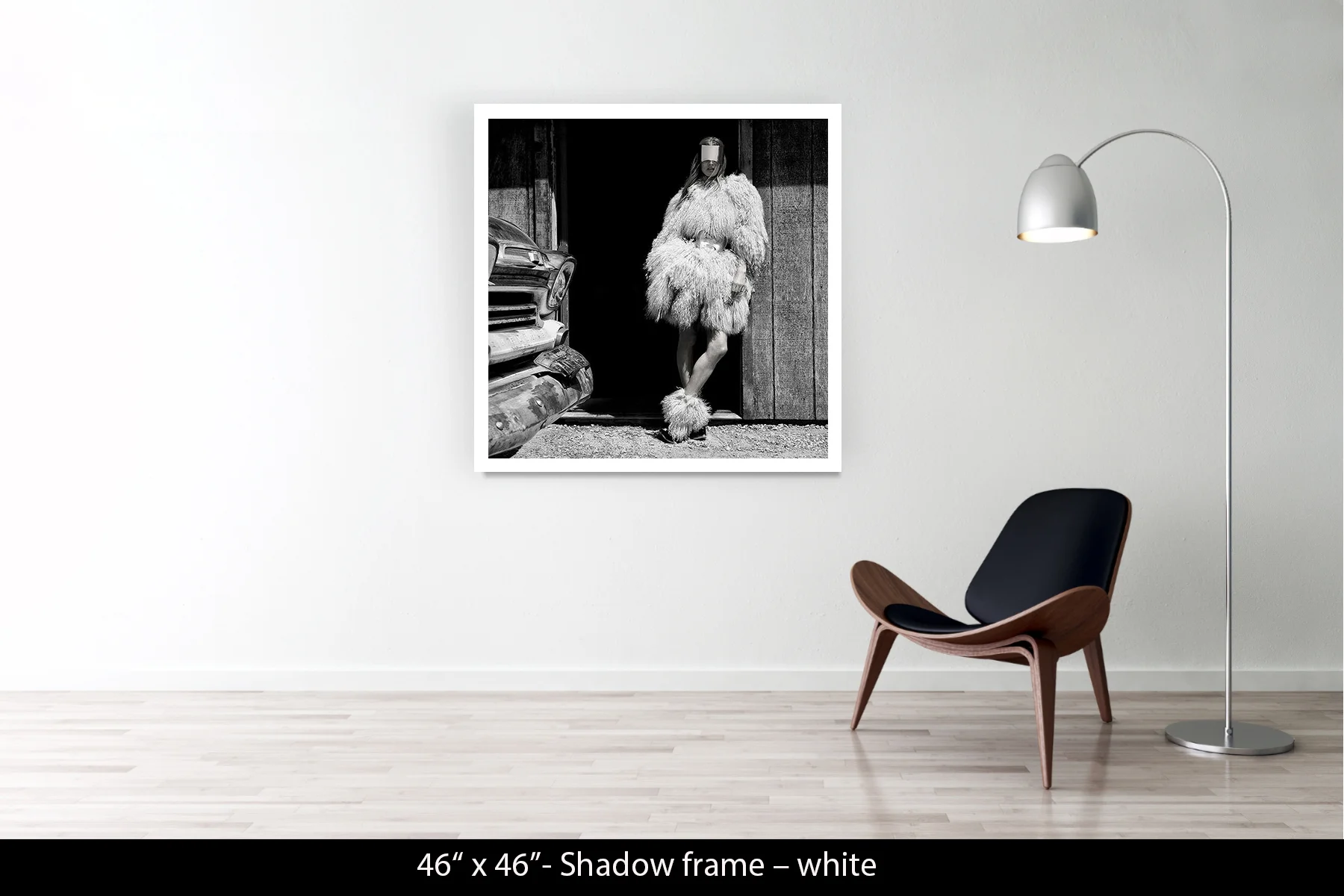 46"x46" | Shadow Frame White