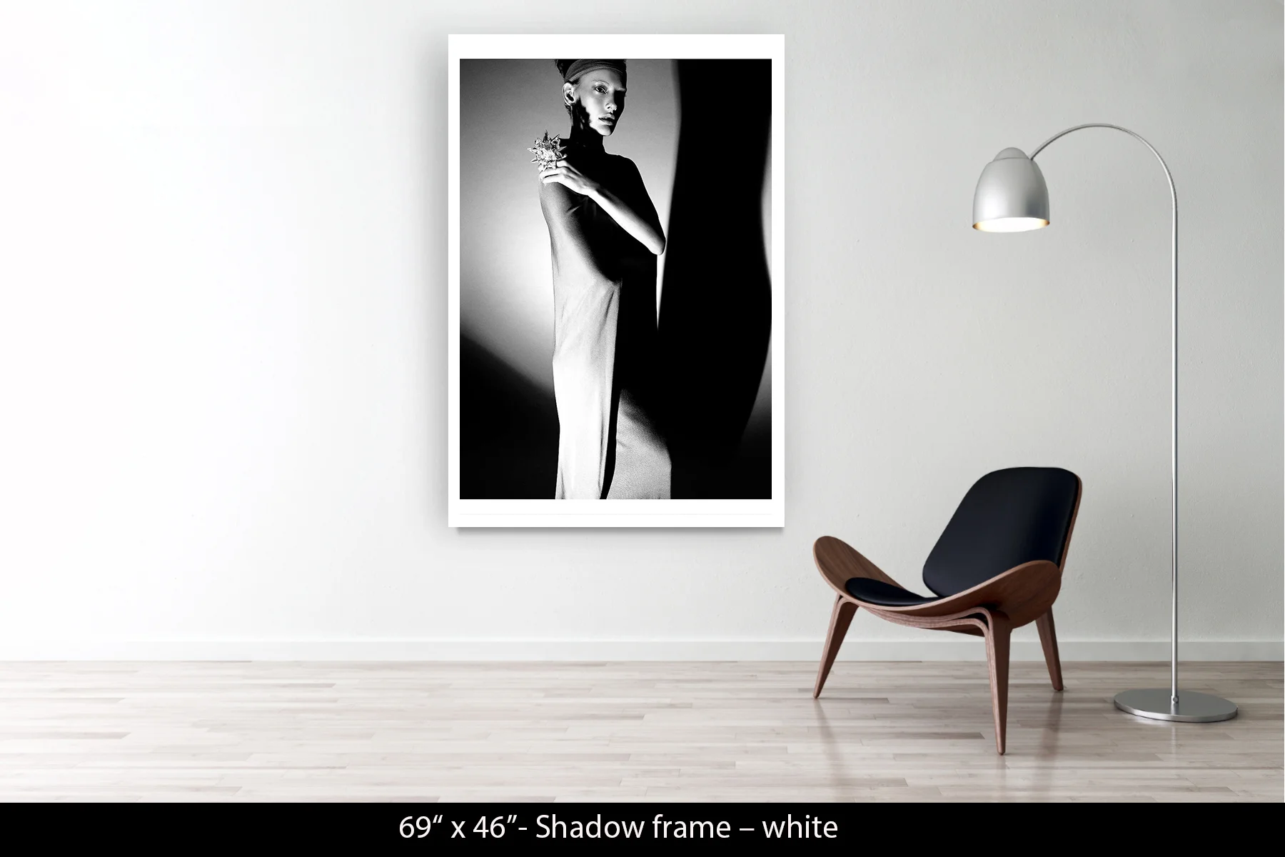 69"x46" | Shadow Frame White