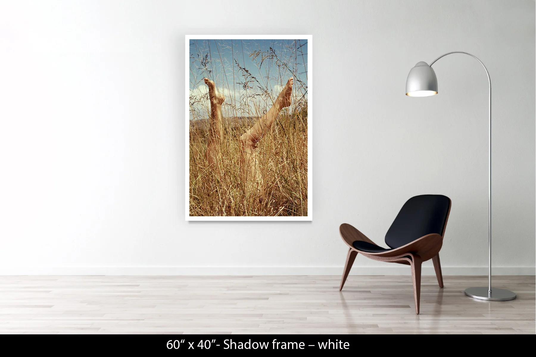 60"x40" | Shadow Frame White