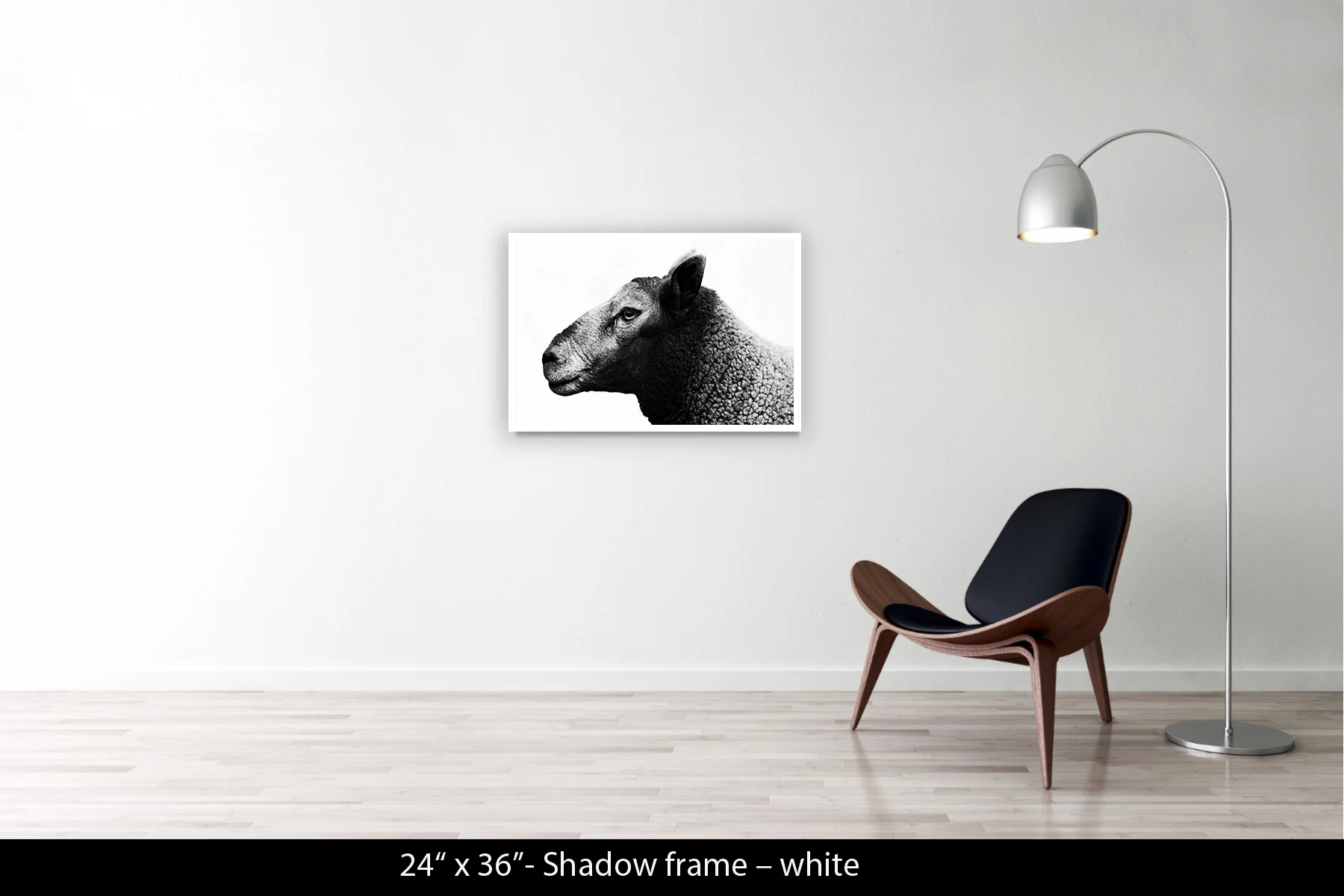 24"x36" | Shadow Frame White