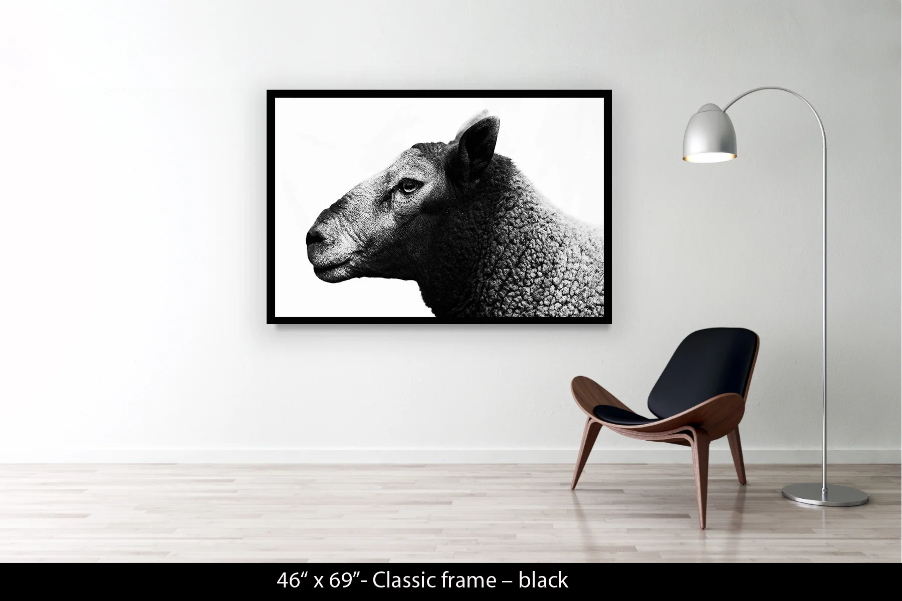 46"x69" | Classic Frame Black