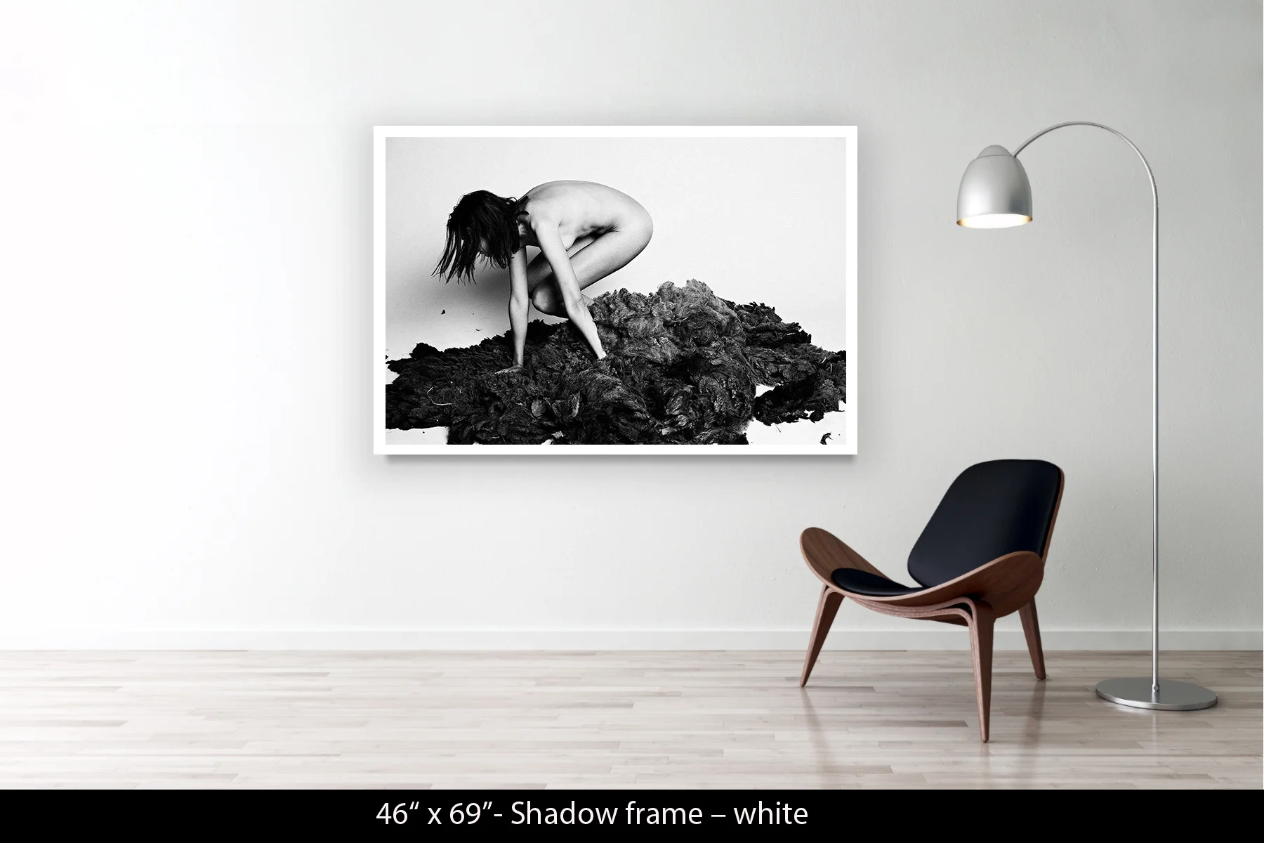 46"x69" | Shadow Frame White