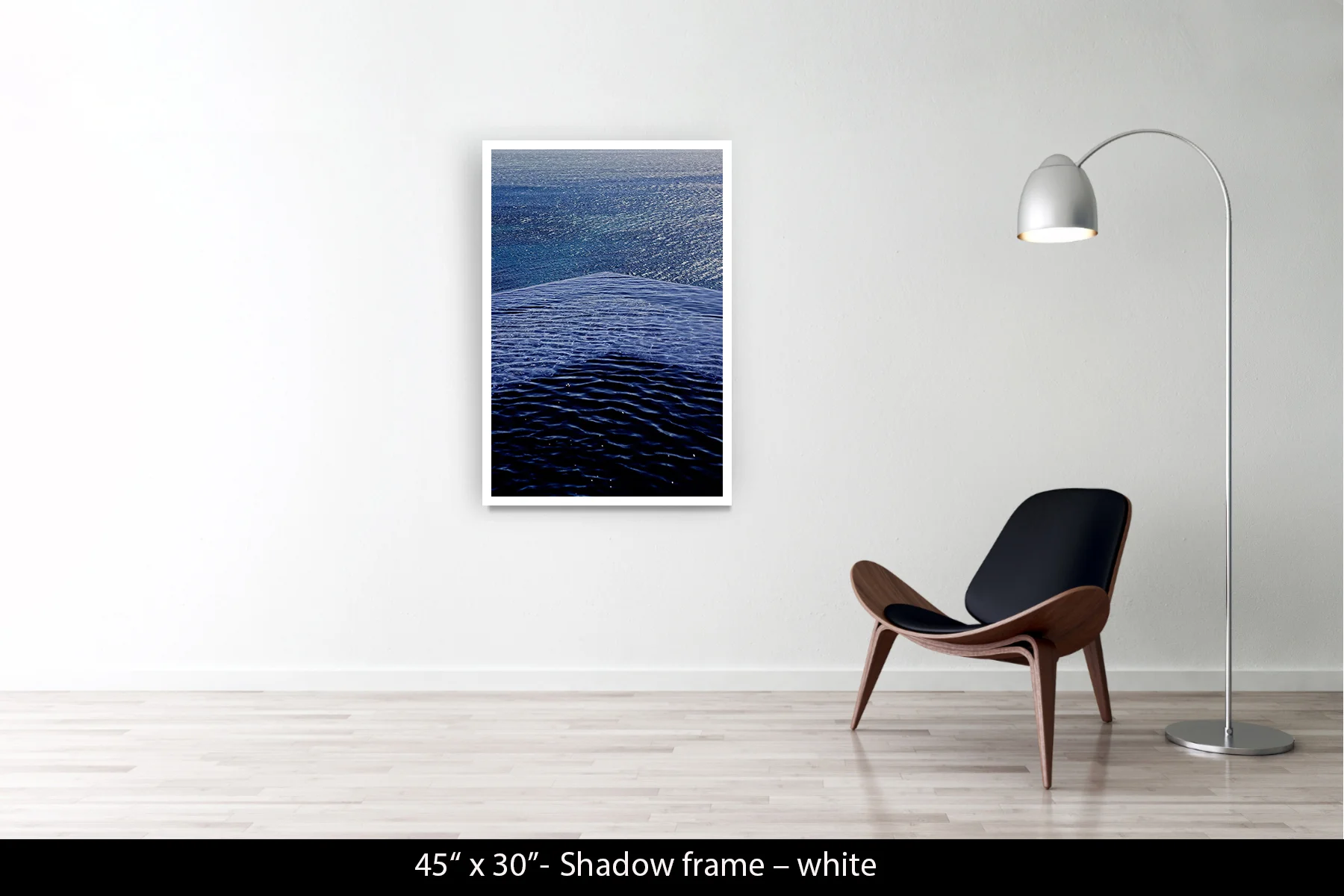 45"x30" | Shadow Frame White