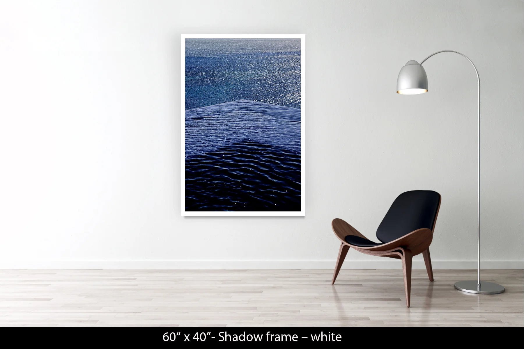 60"x40" | Shadow Frame White
