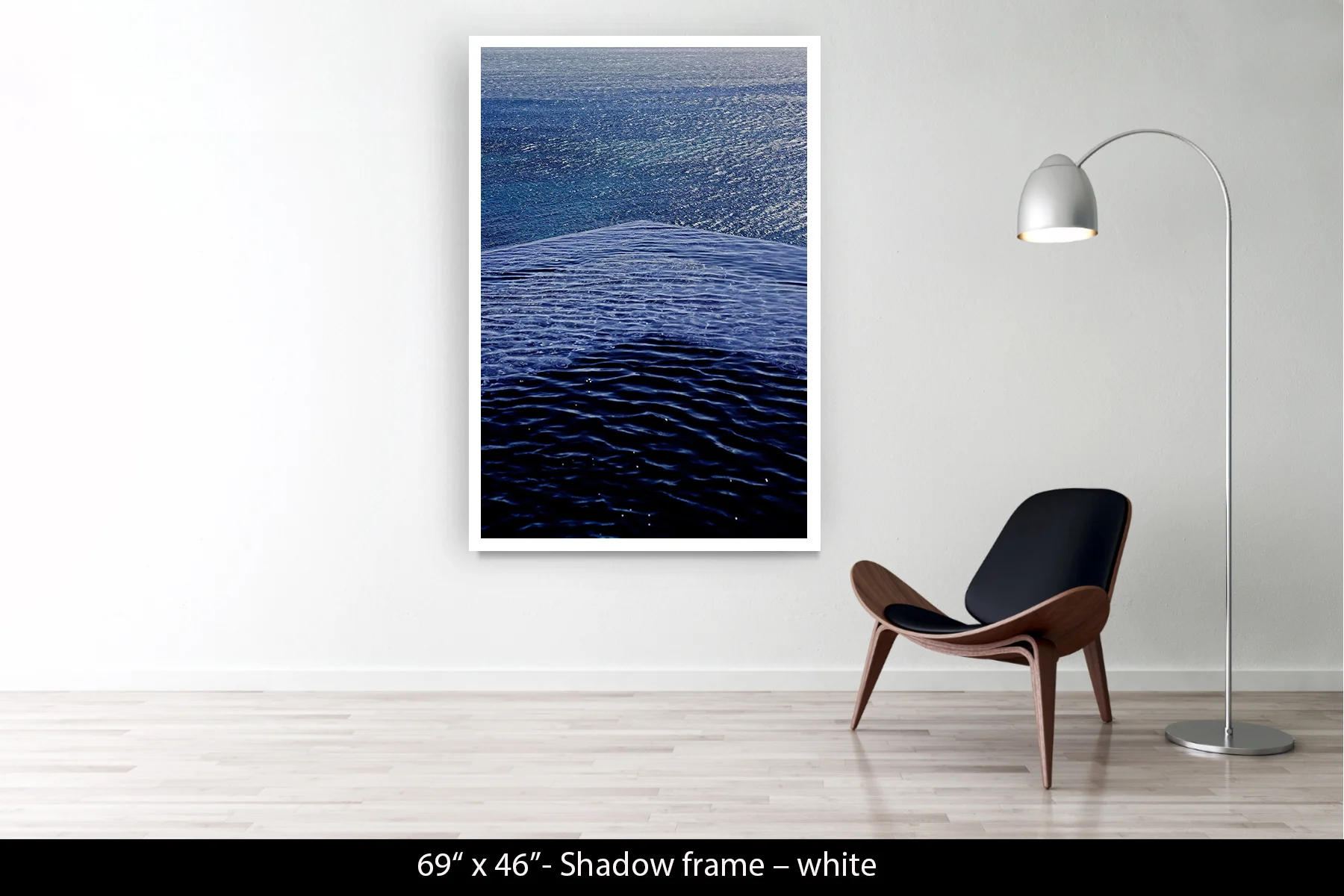 69"x46" | Shadow Frame White