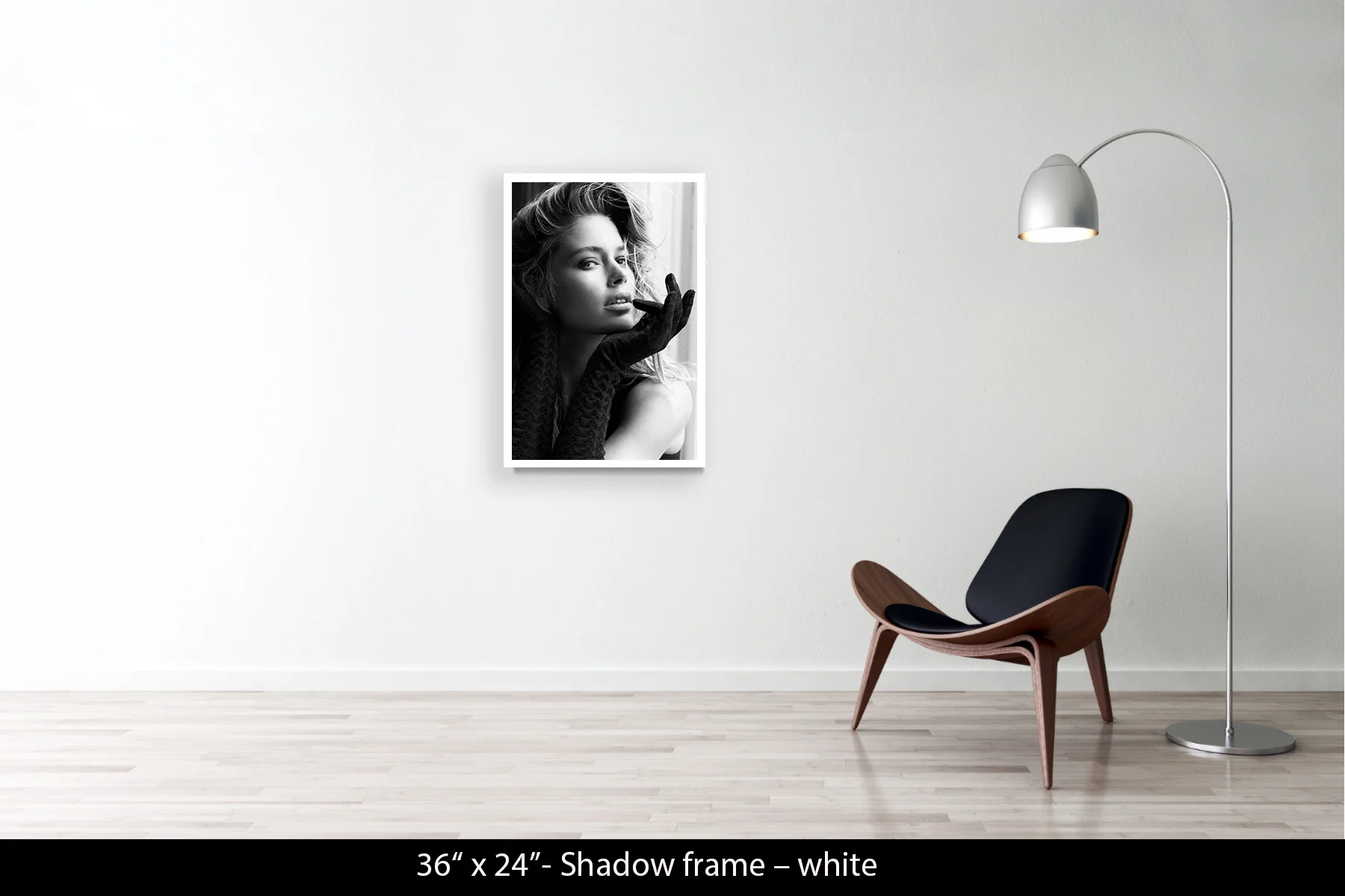 36"x24" | Shadow Frame White