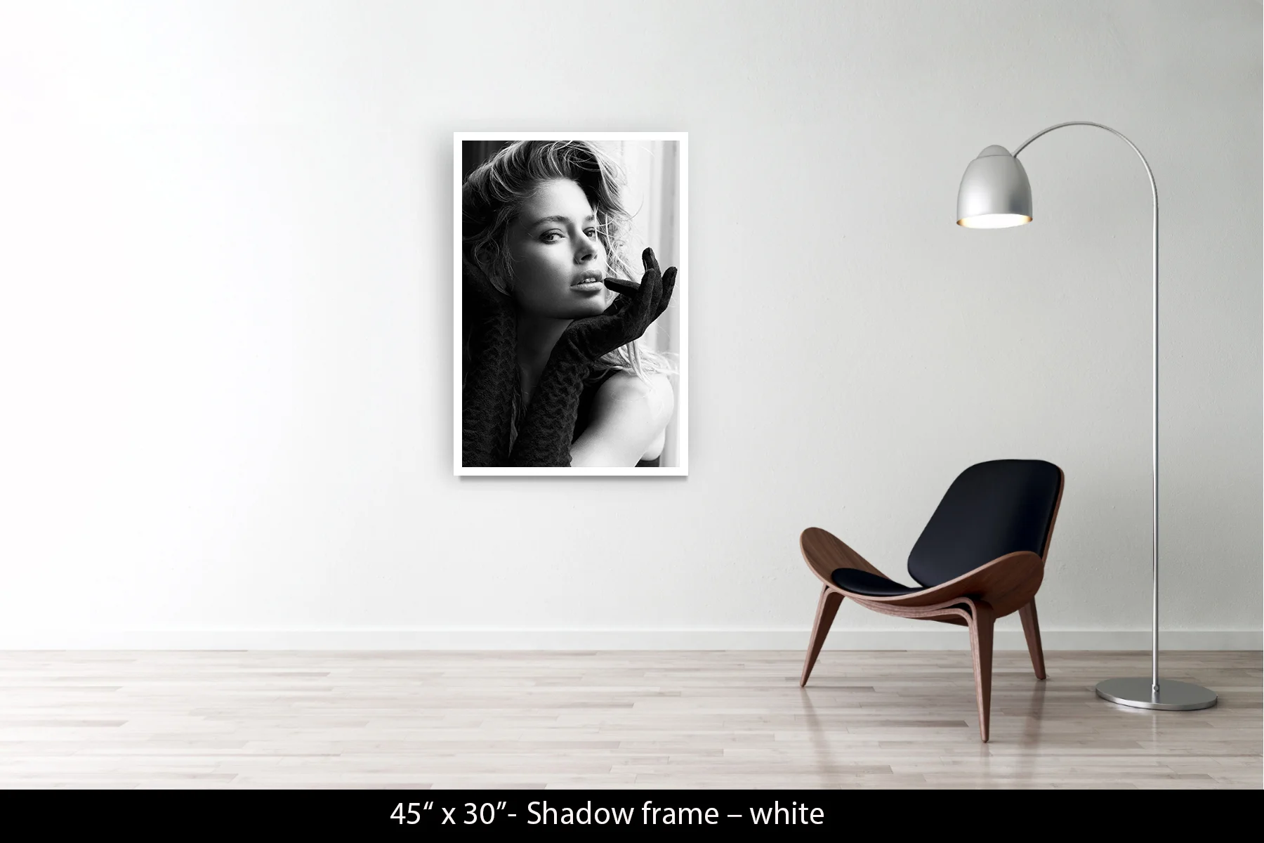 45"x30" | Shadow Frame White