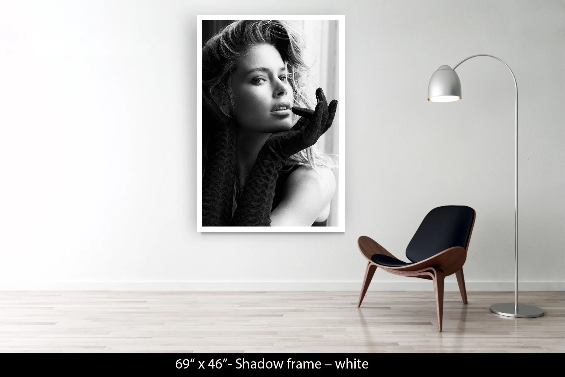 69"x46" | Shadow Frame White