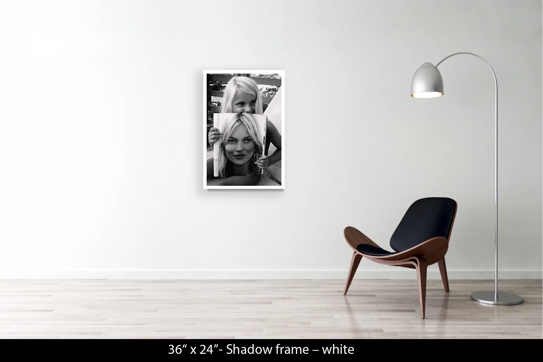 36"x24" | Shadow Frame White