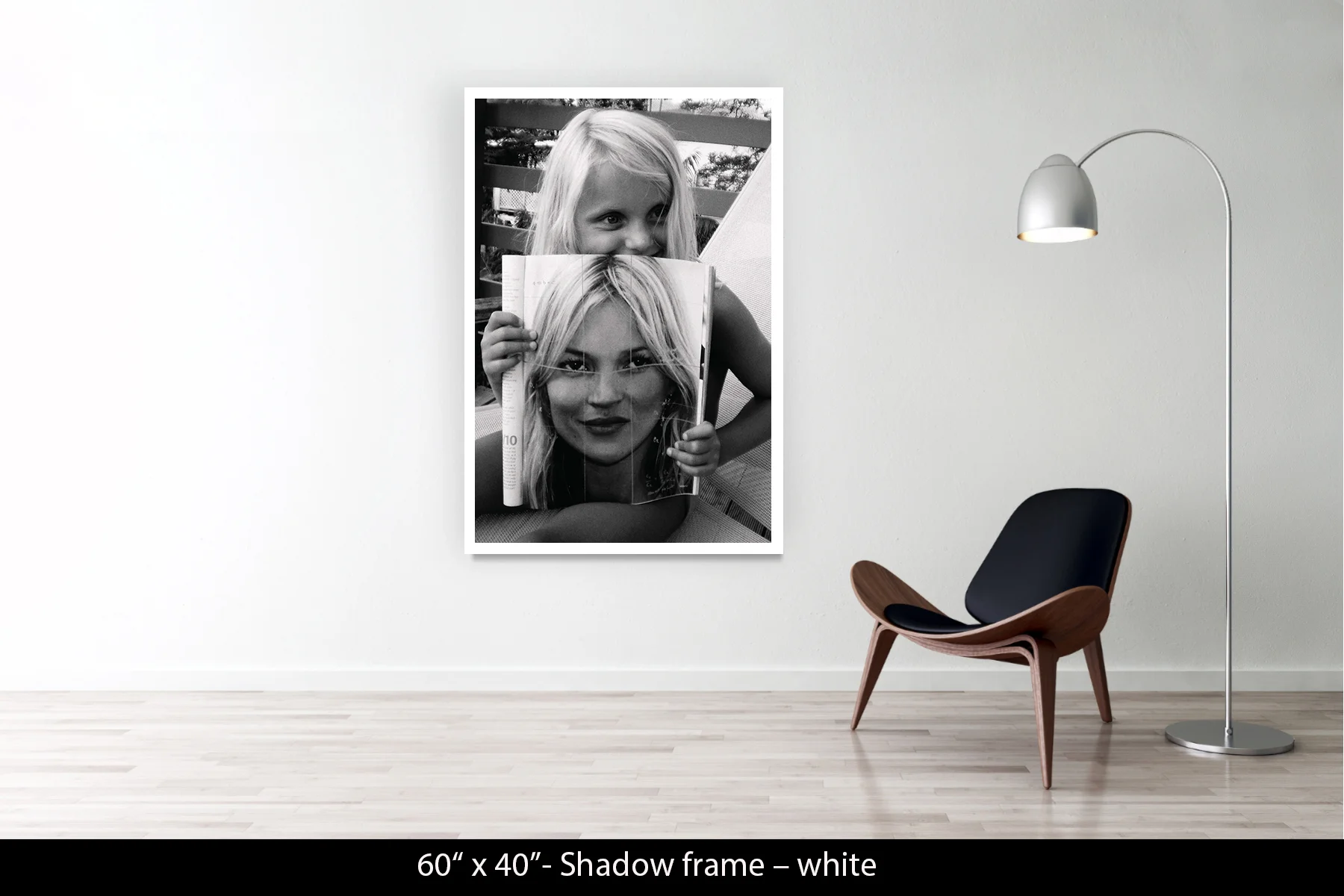 60"x40" | Shadow Frame White