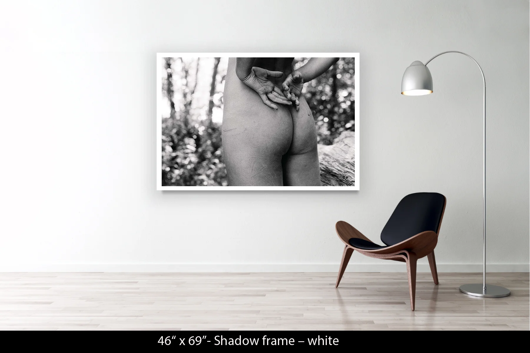 46"x69" | Shadow Frame White