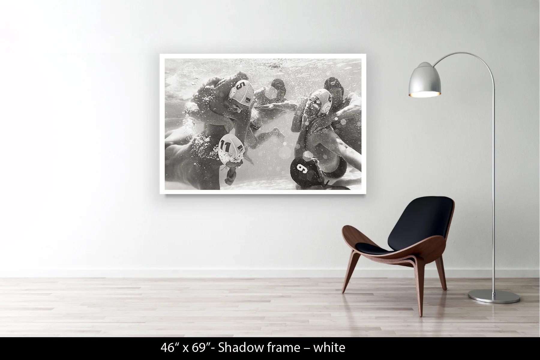 46"x69" | Shadow Frame White