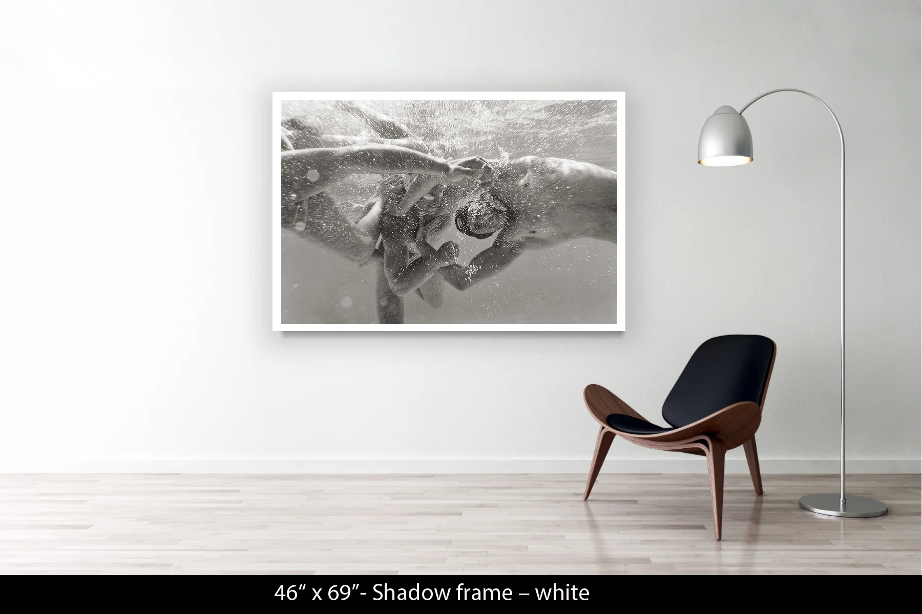 46"x69" | Shadow Frame White