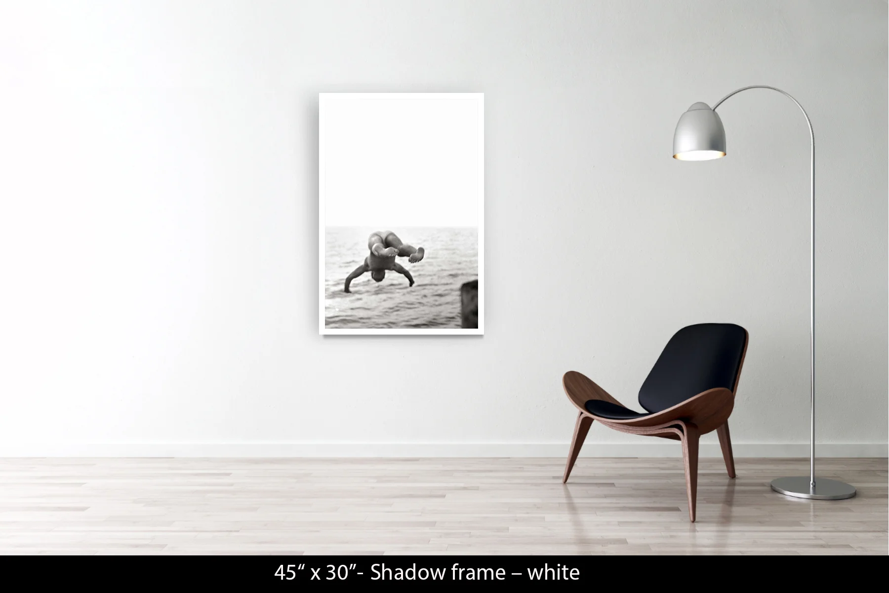 45"x30" | Shadow Frame White