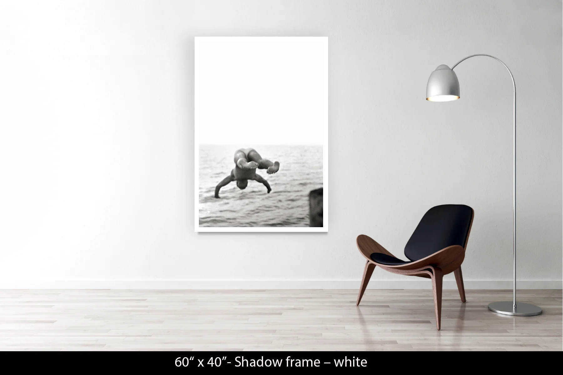 60"x40" | Shadow Frame White