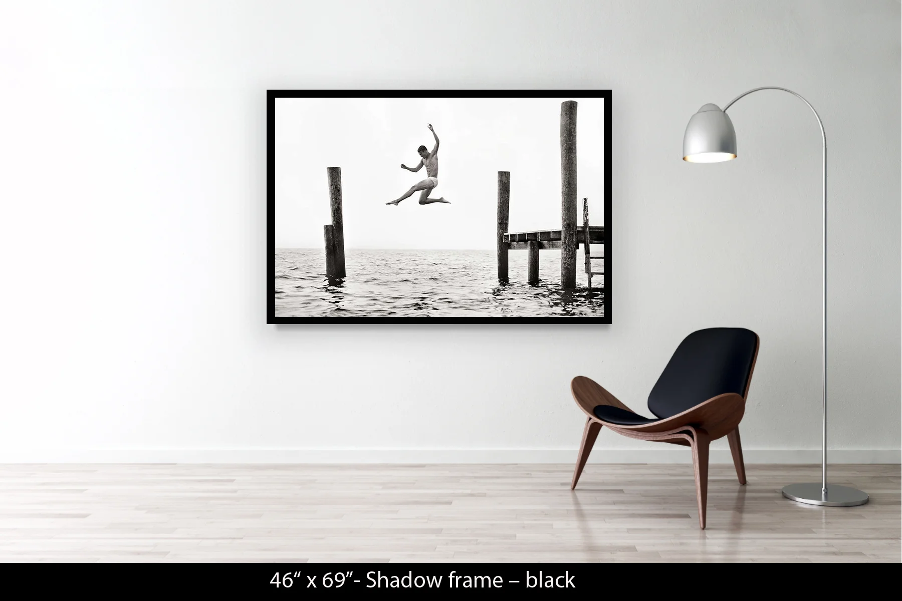 46"x69" | Shadow Frame Black