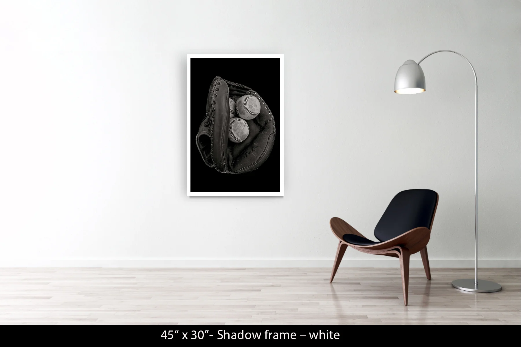 45"x30" | Shadow Frame White