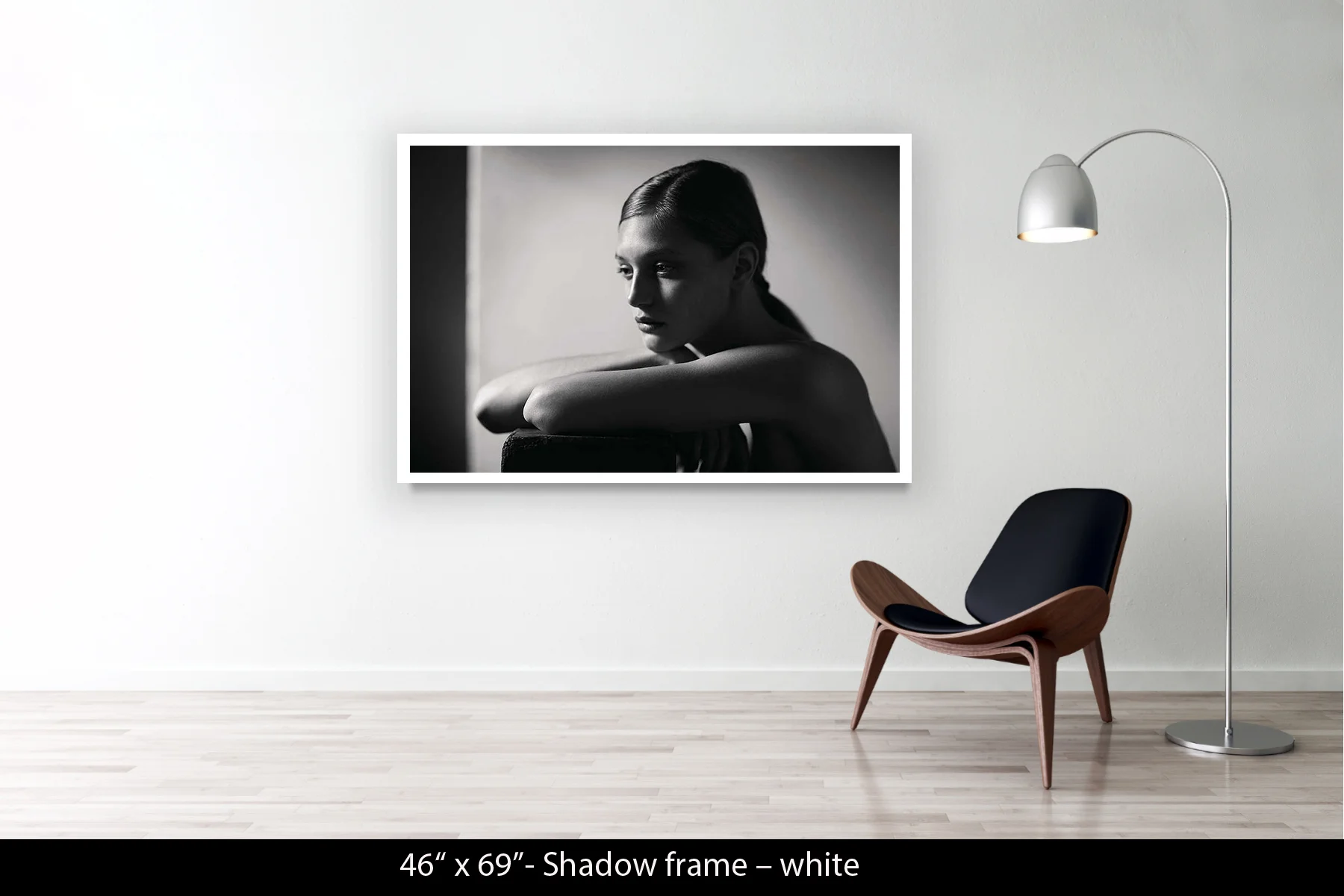 46"x69" | Shadow Frame White