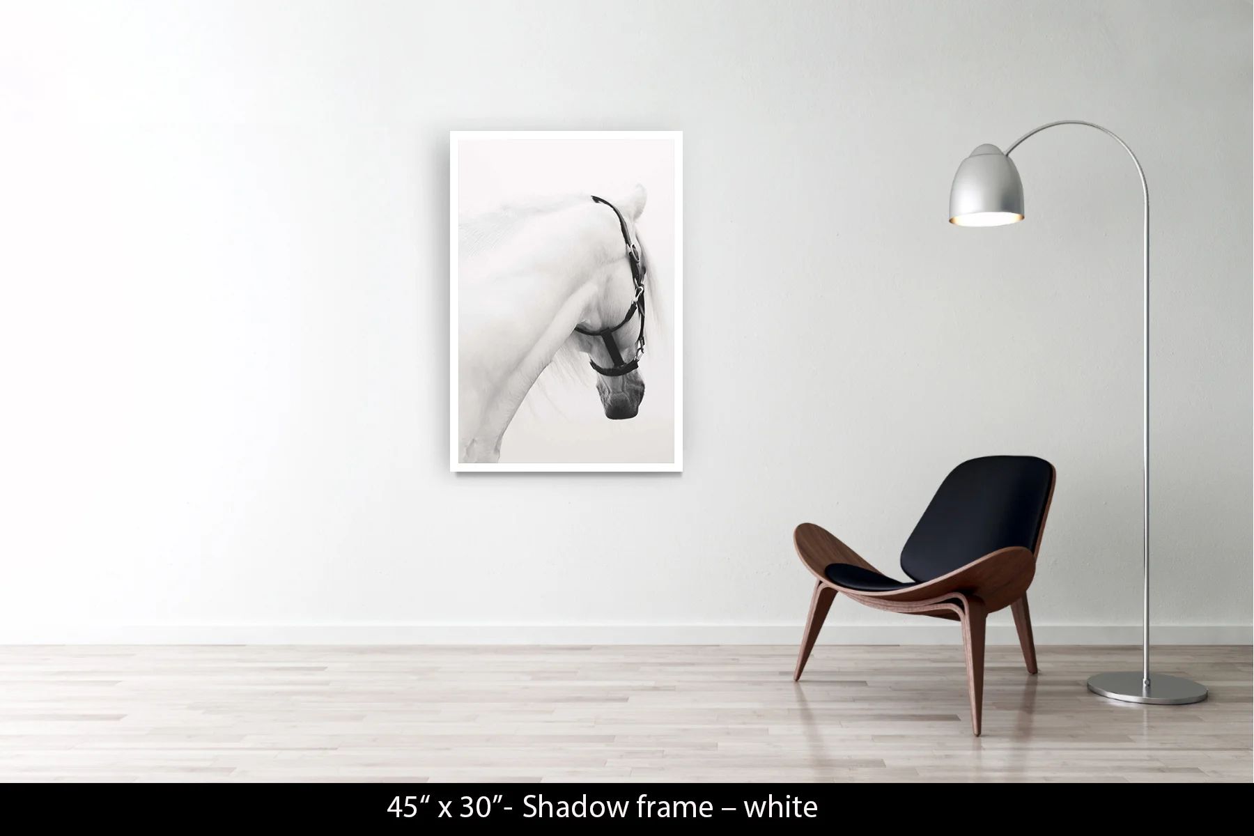 45"x30" | Shadow Frame White