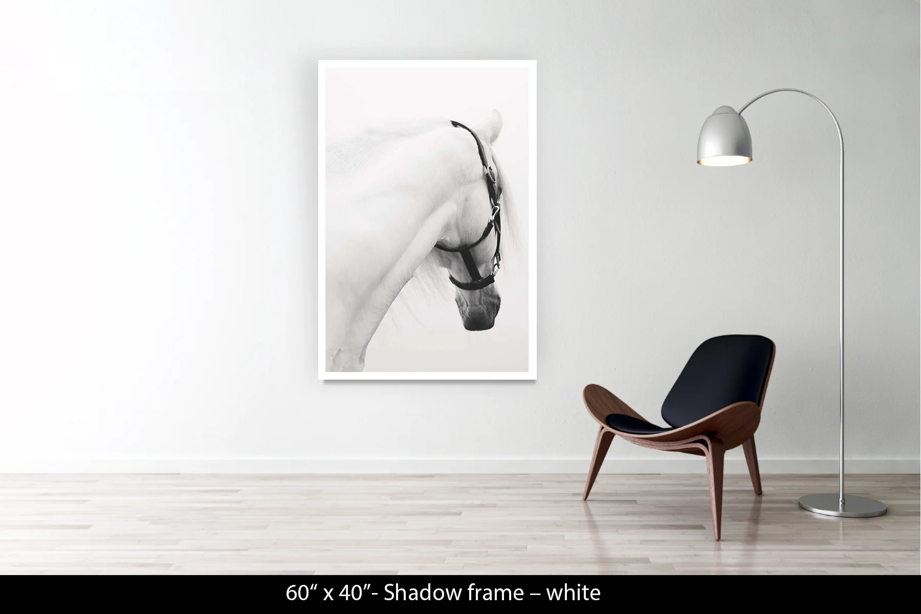 60"x40" | Shadow Frame White