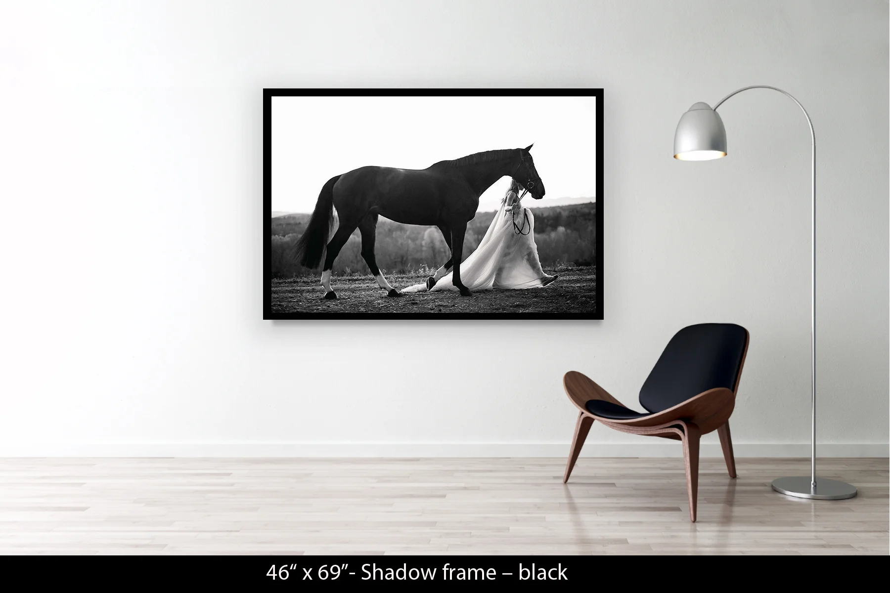 46"x69" | Shadow Frame Black