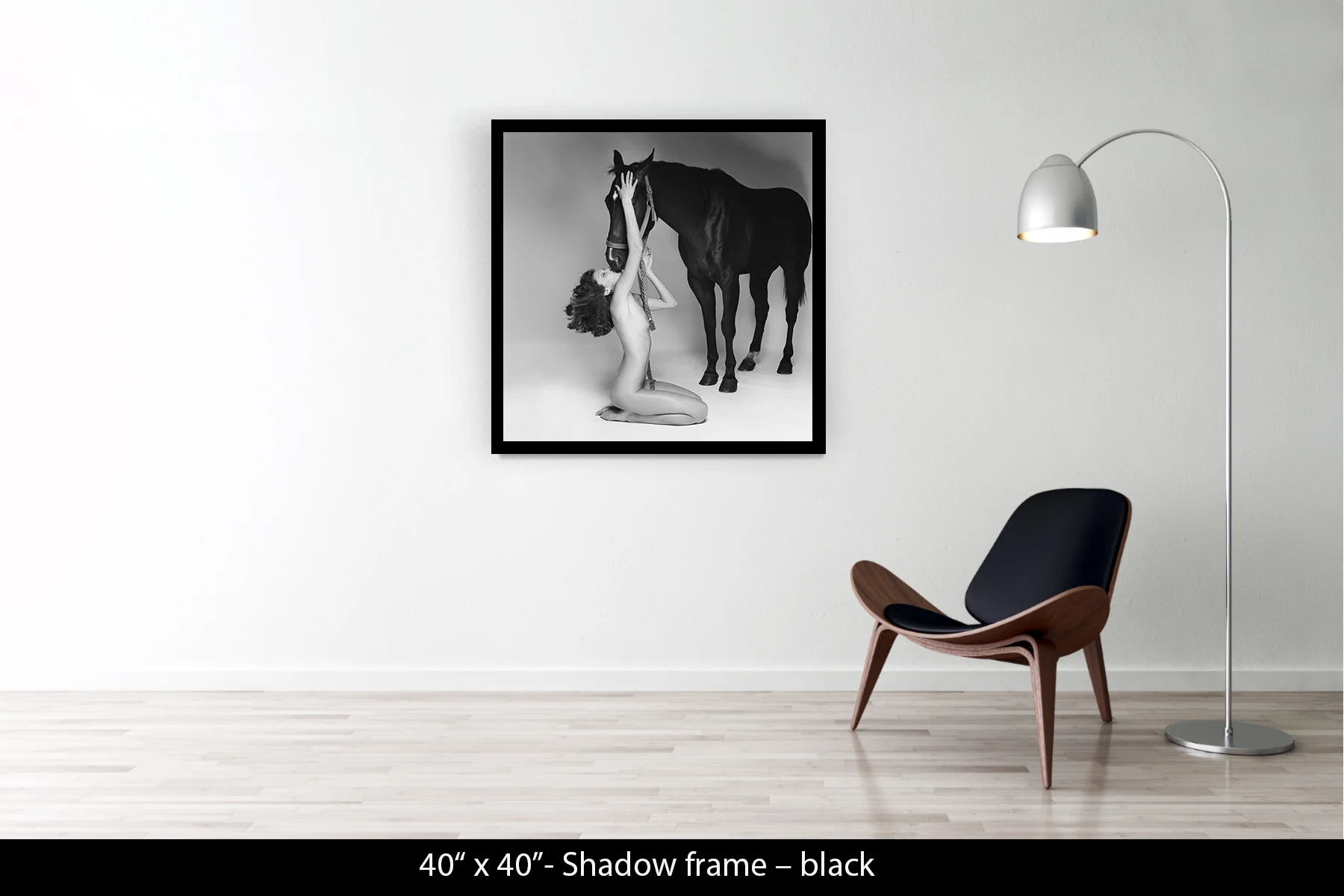 40"x40" | Shadow Frame Black