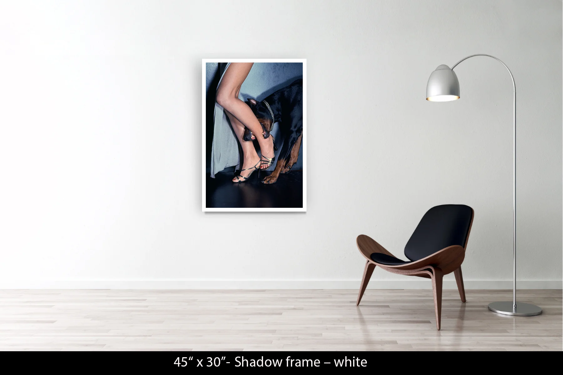 45"x30" | Shadow Frame White