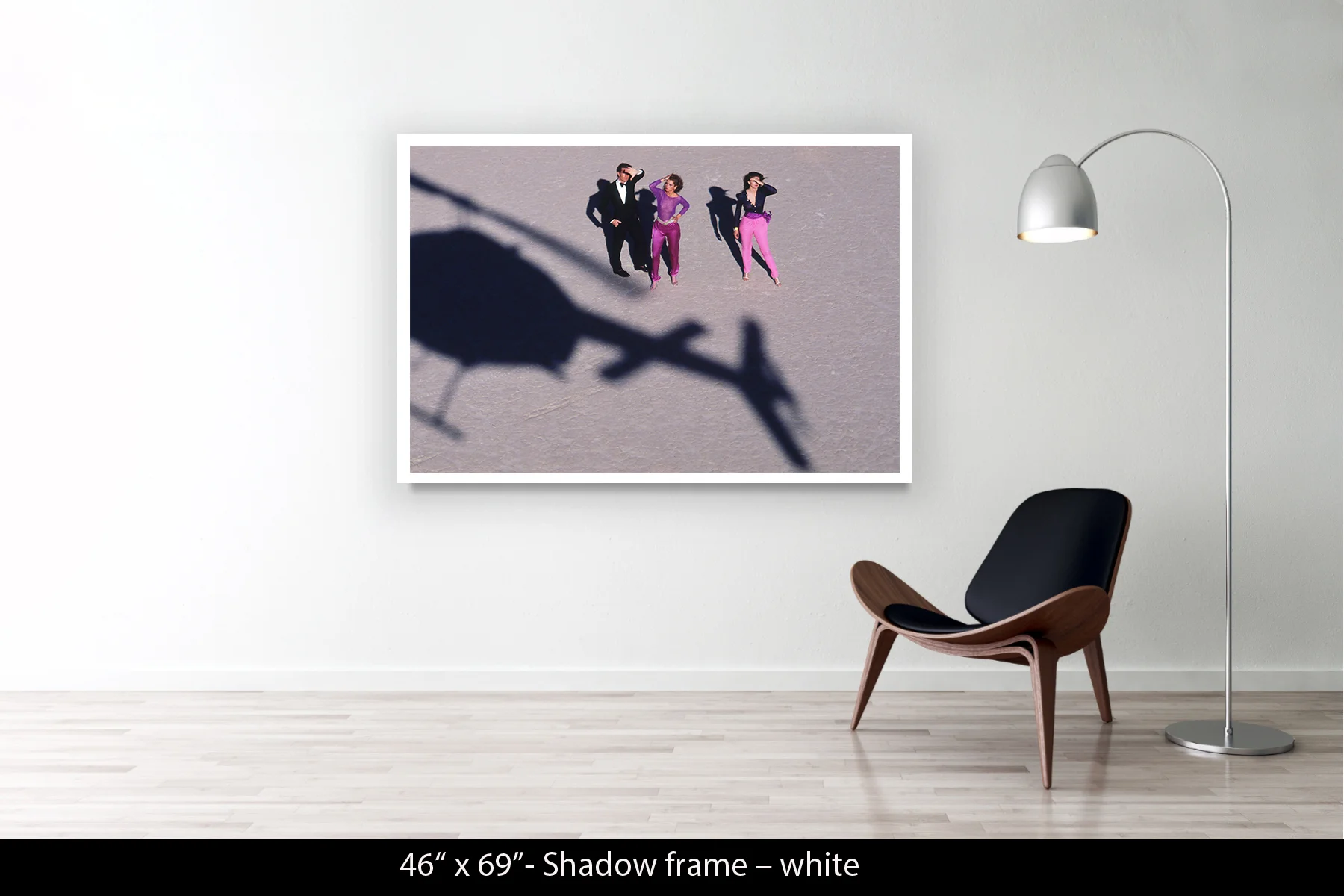 46"x69" | Shadow Frame White