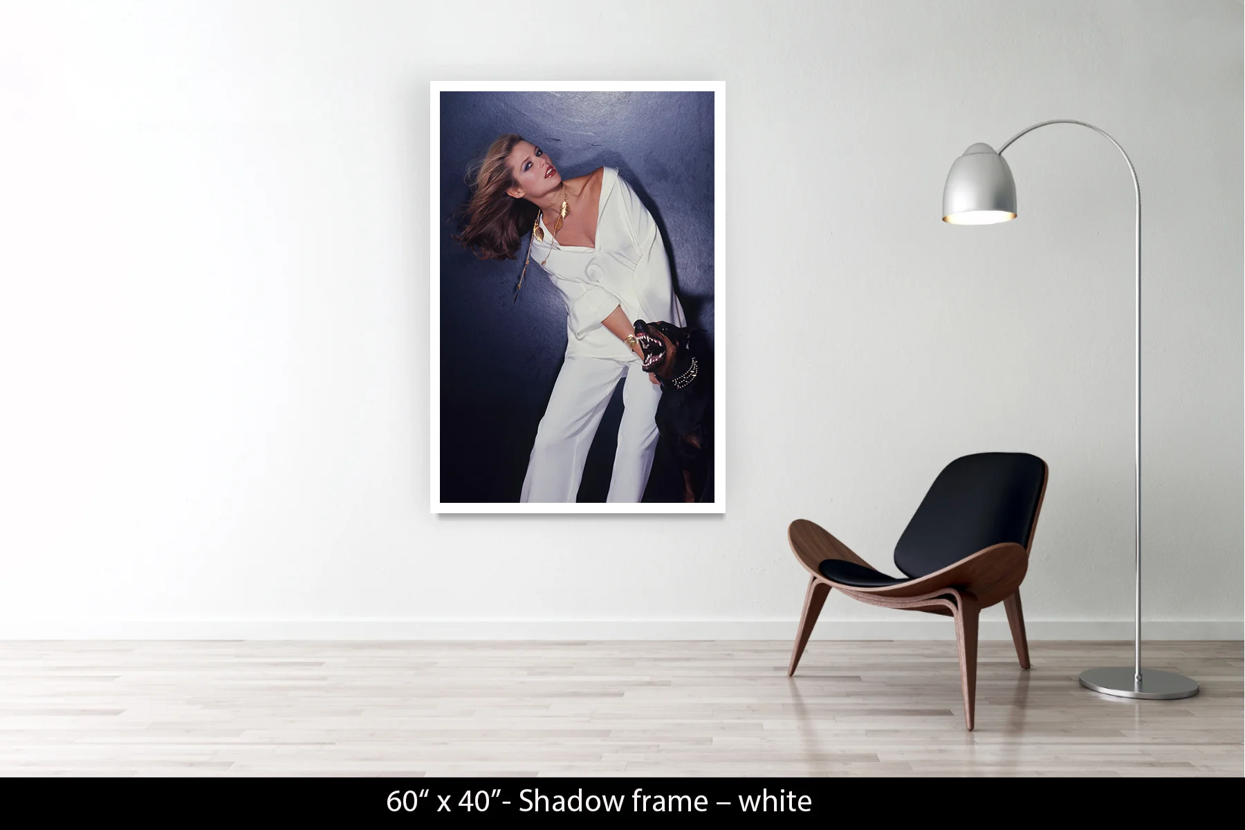 60"x40" | Shadow Frame White