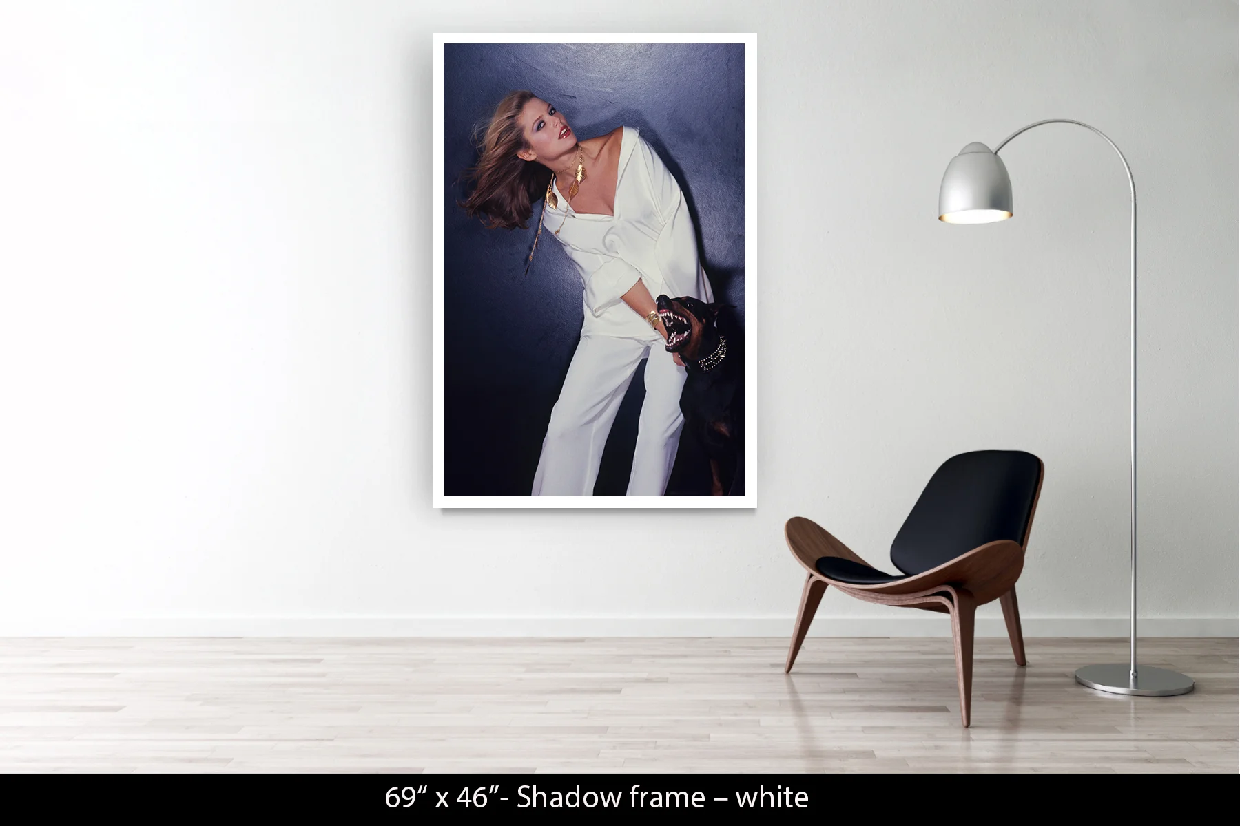 69"x46" | Shadow Frame White