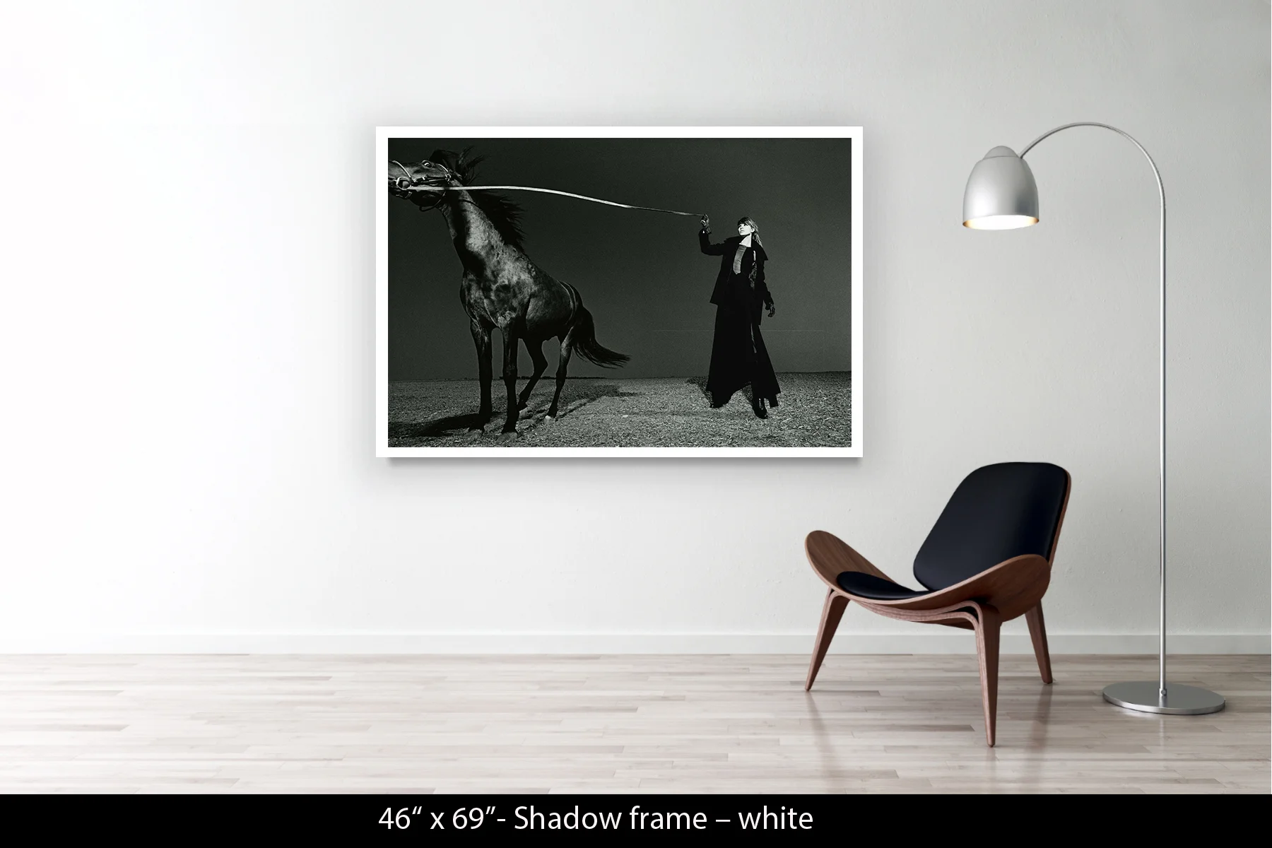 46"x69" | Shadow Frame White