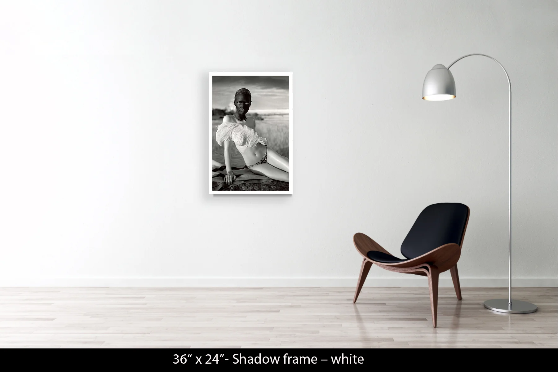 36"x24" | Shadow Frame White