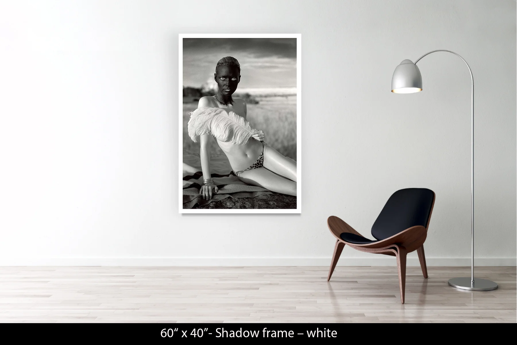 60"x40" | Shadow Frame White