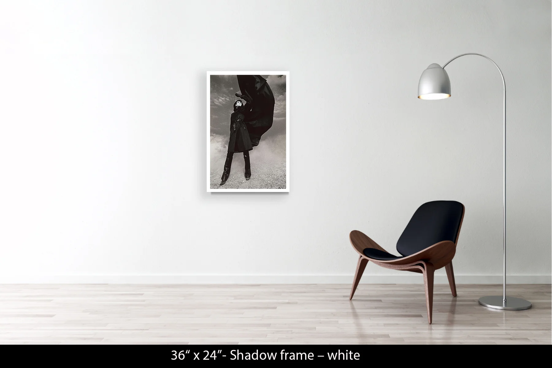 36"x24" | Shadow Frame White