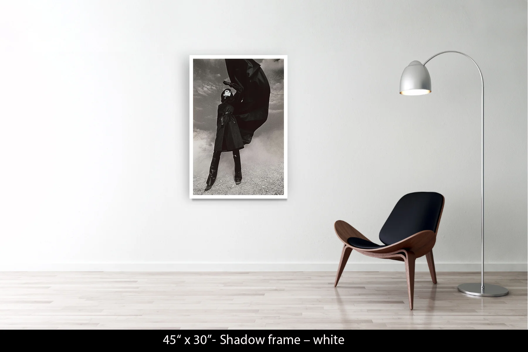 45"x30" | Shadow Frame White
