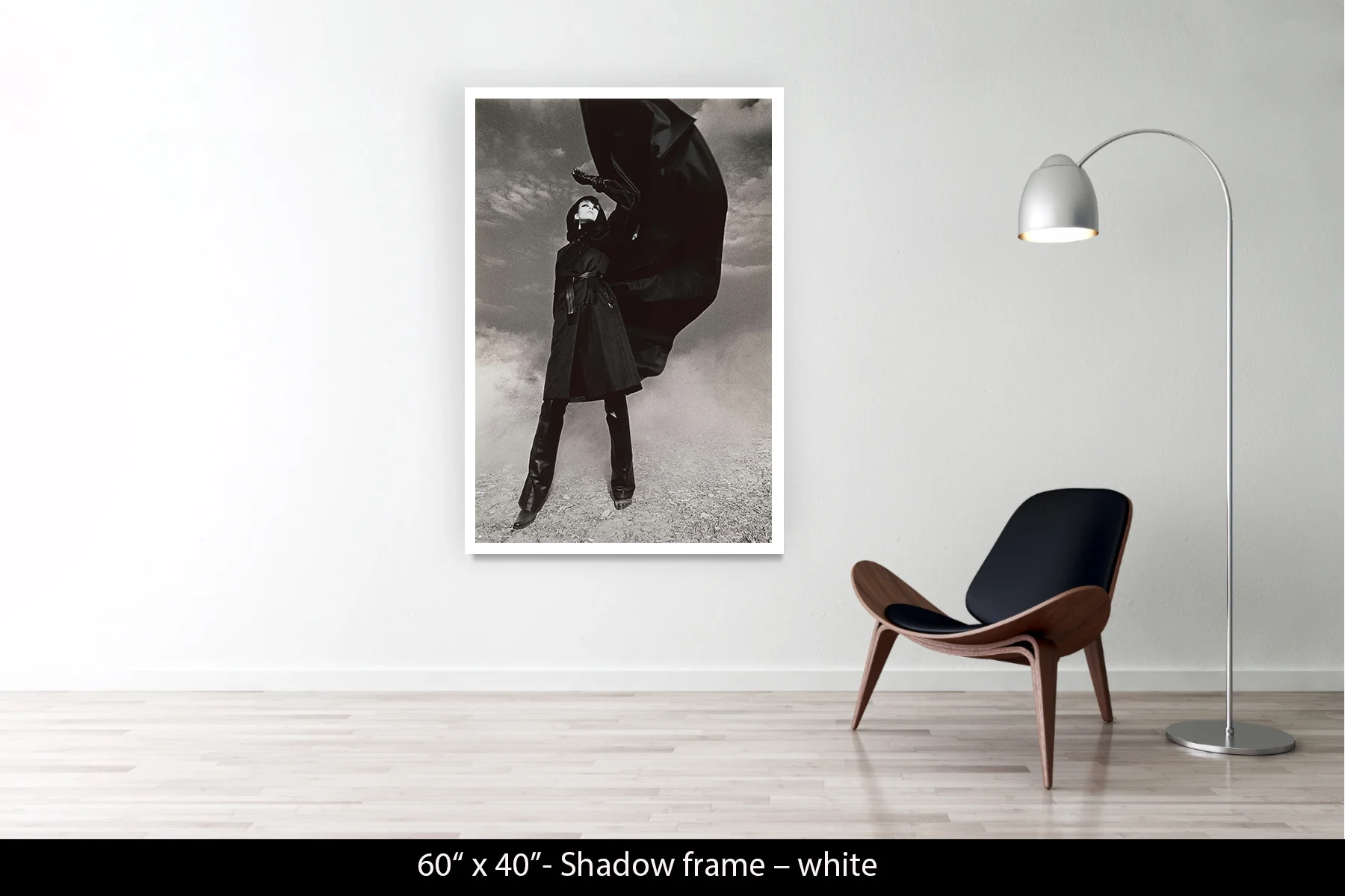 60"x40" | Shadow Frame White