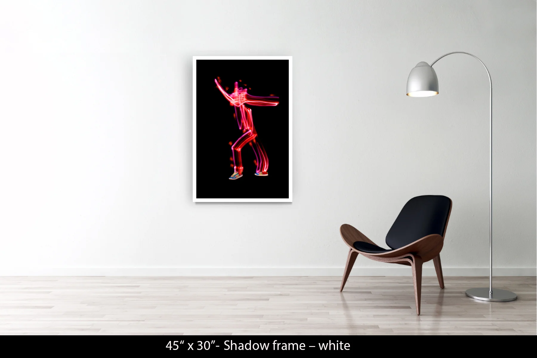 45"x30" | Shadow Frame White