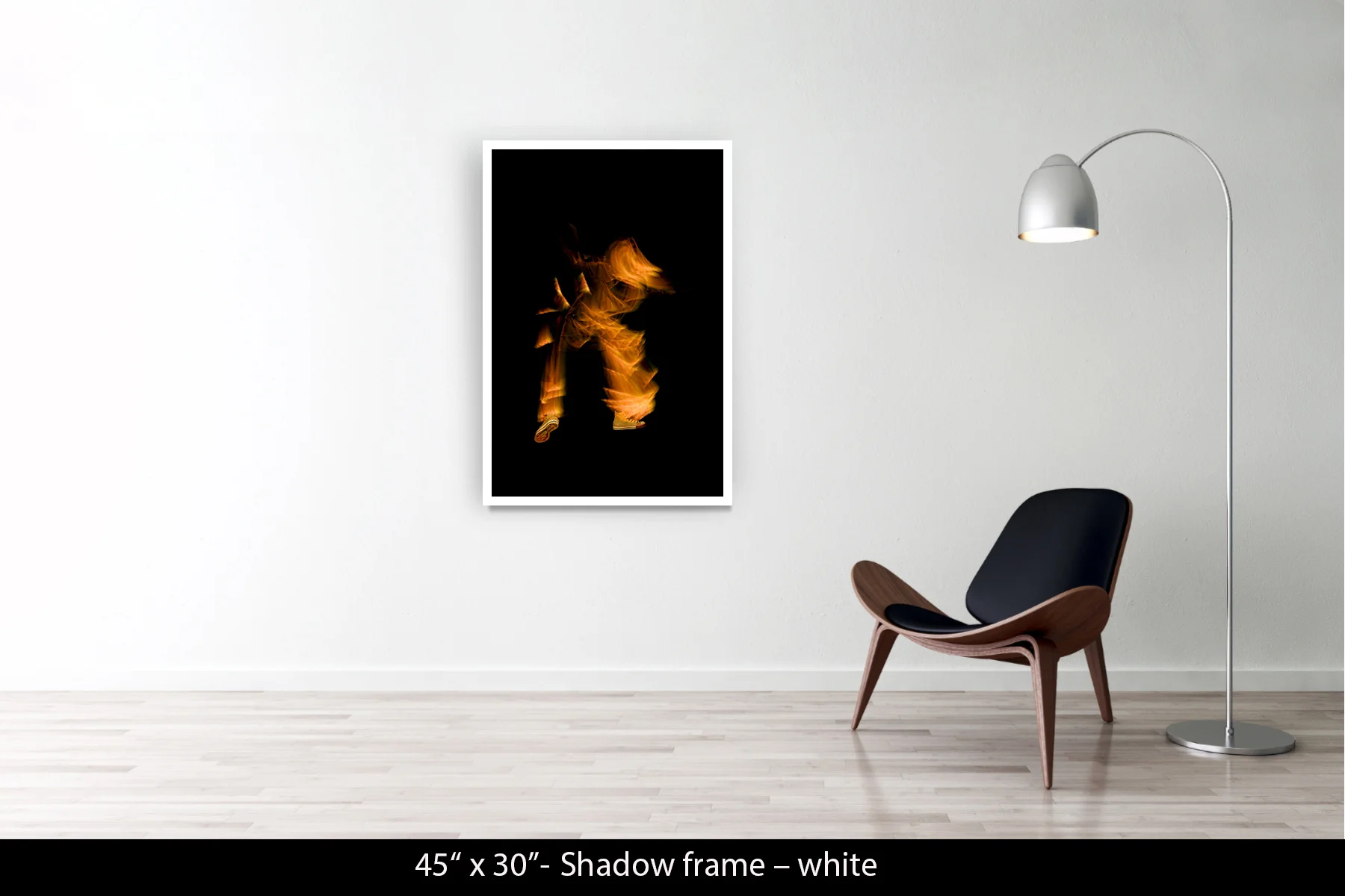 45"x30" | Shadow Frame White
