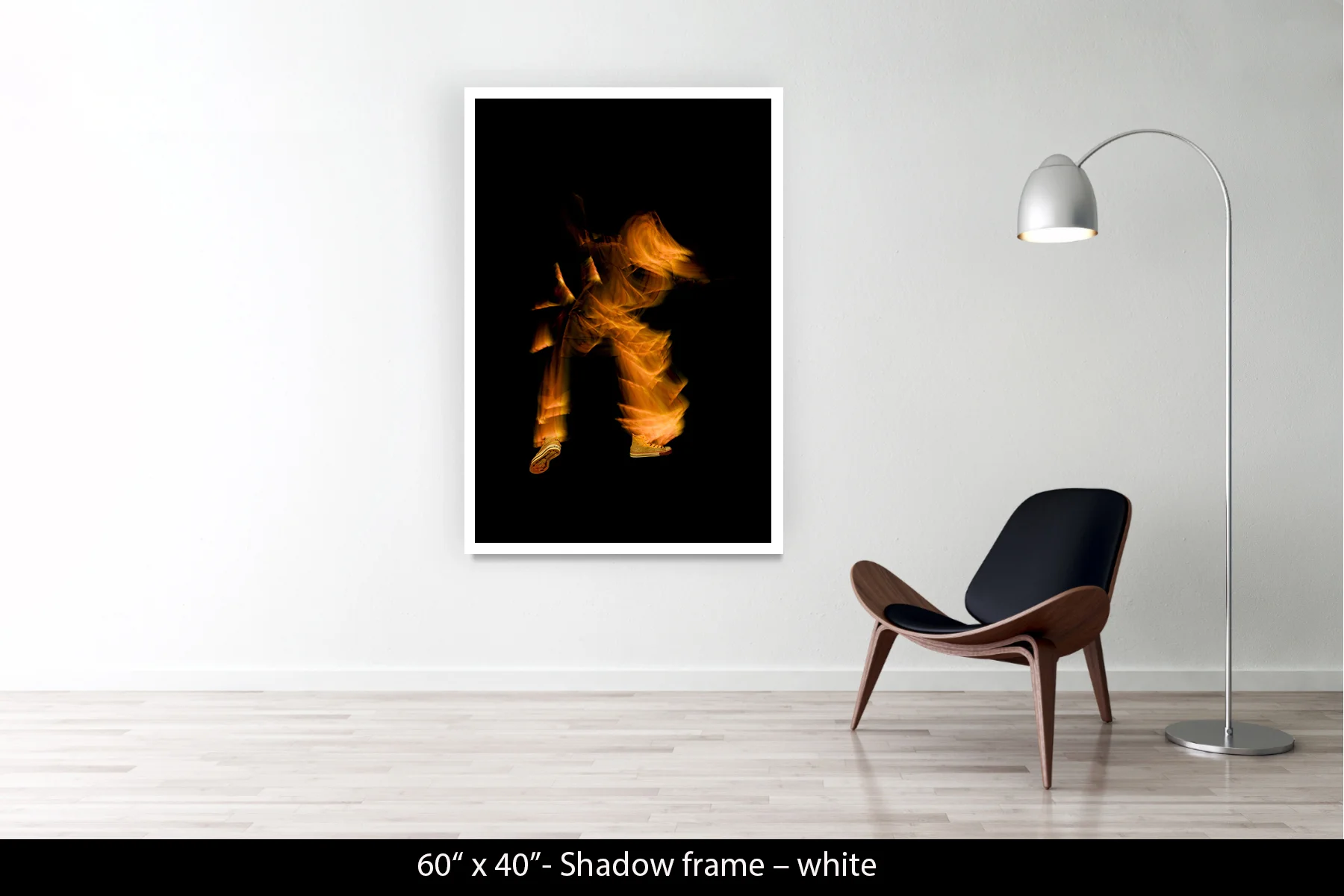 60"x40" | Shadow Frame White
