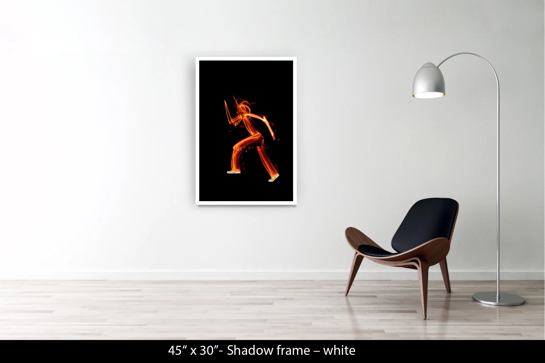 45"x30" | Shadow Frame White