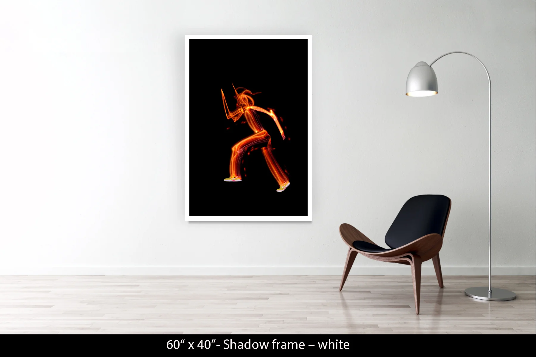 60"x40" | Shadow Frame White