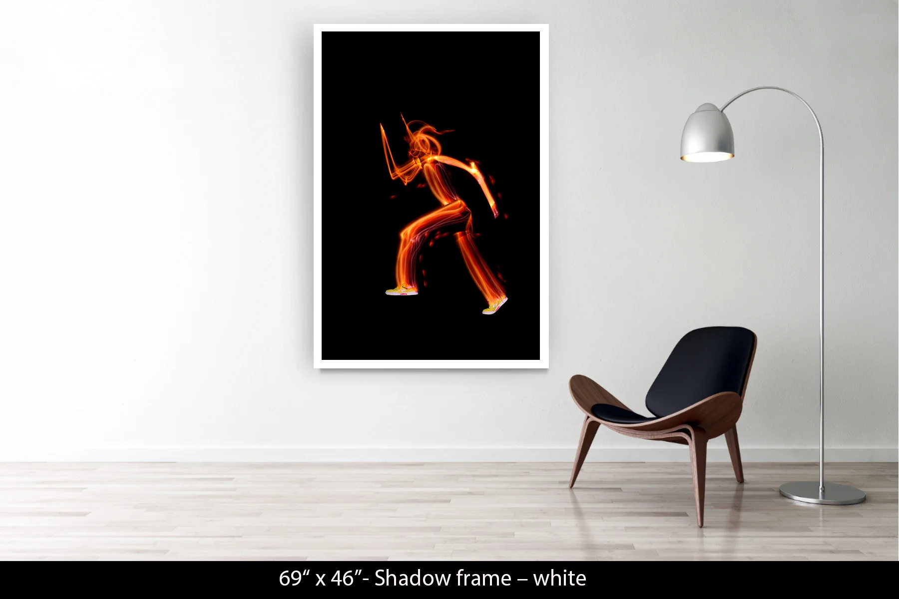 69"x46" | Shadow Frame White
