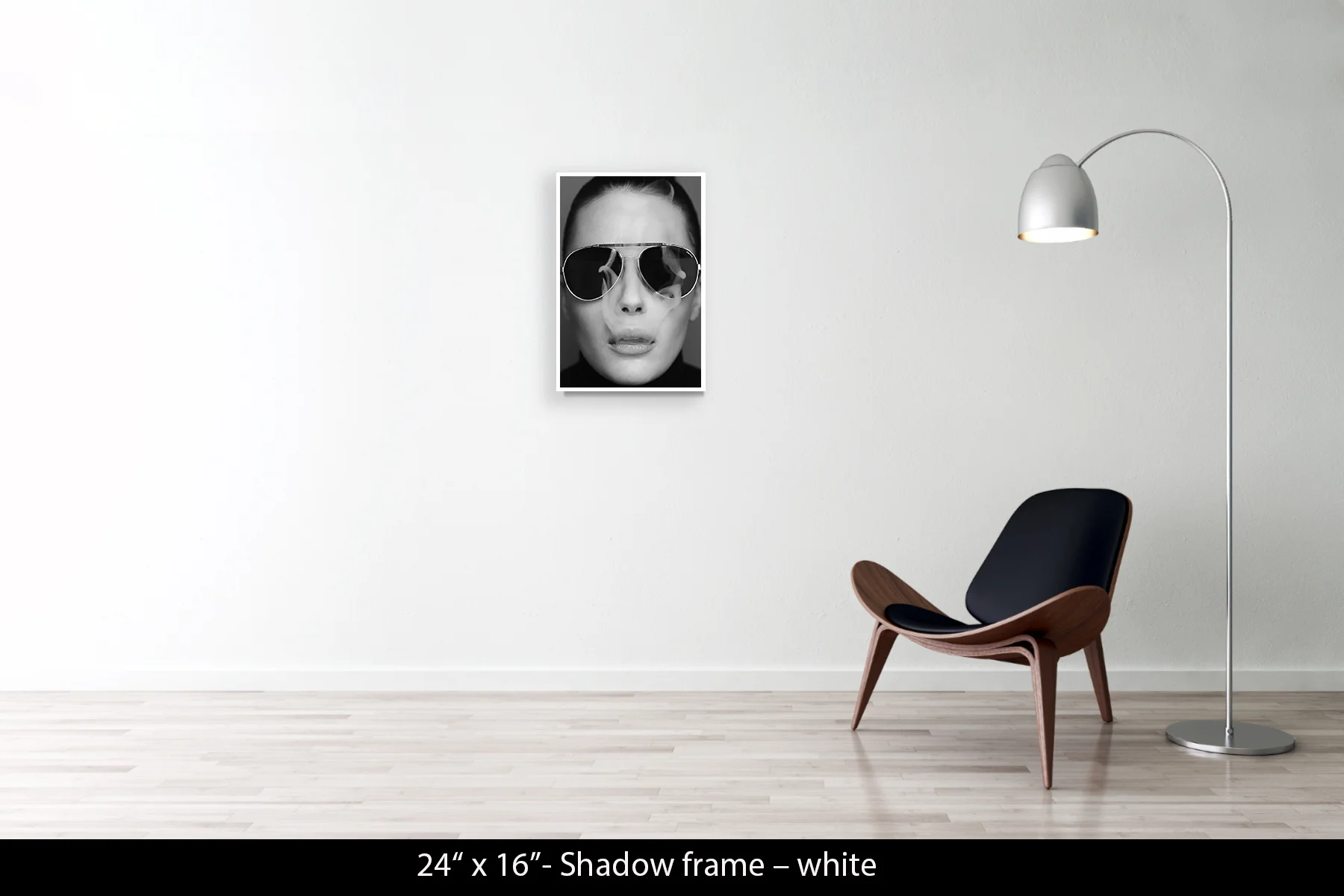 24"x16" | Shadow Frame White