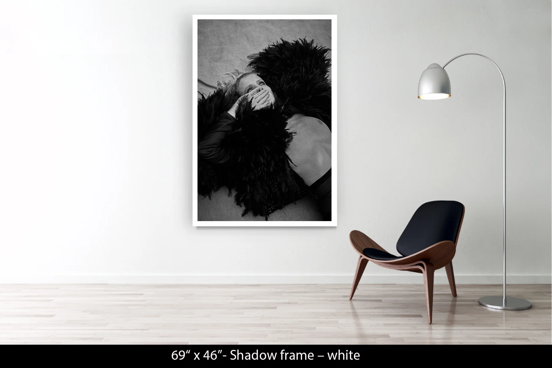 69"x46" | Shadow Frame White