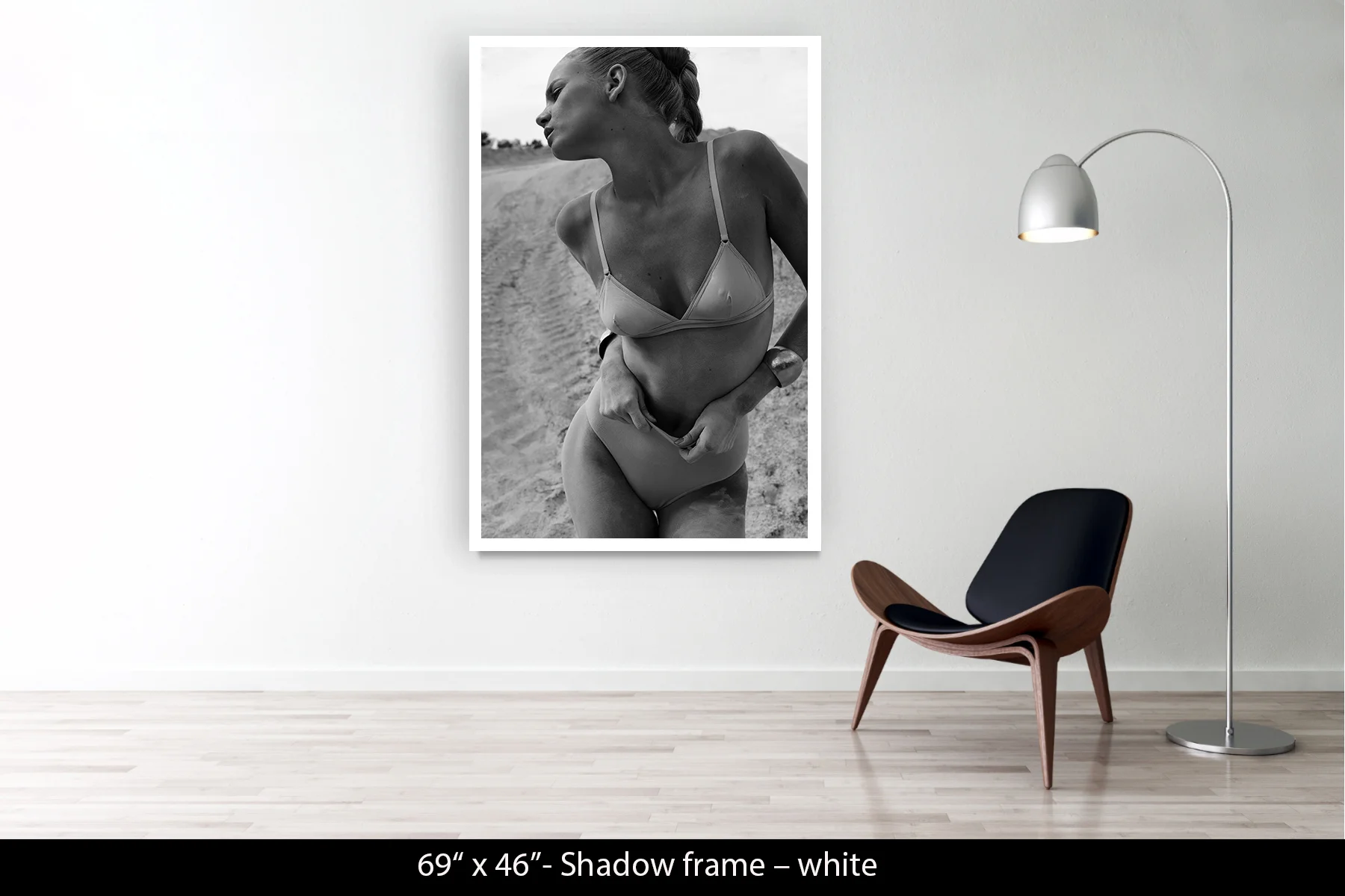 69"x46" | Shadow Frame White