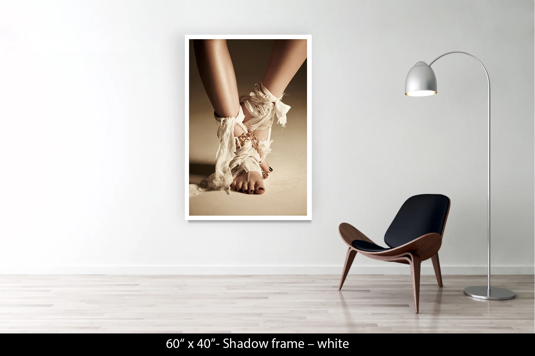 60"x40" | Shadow Frame White