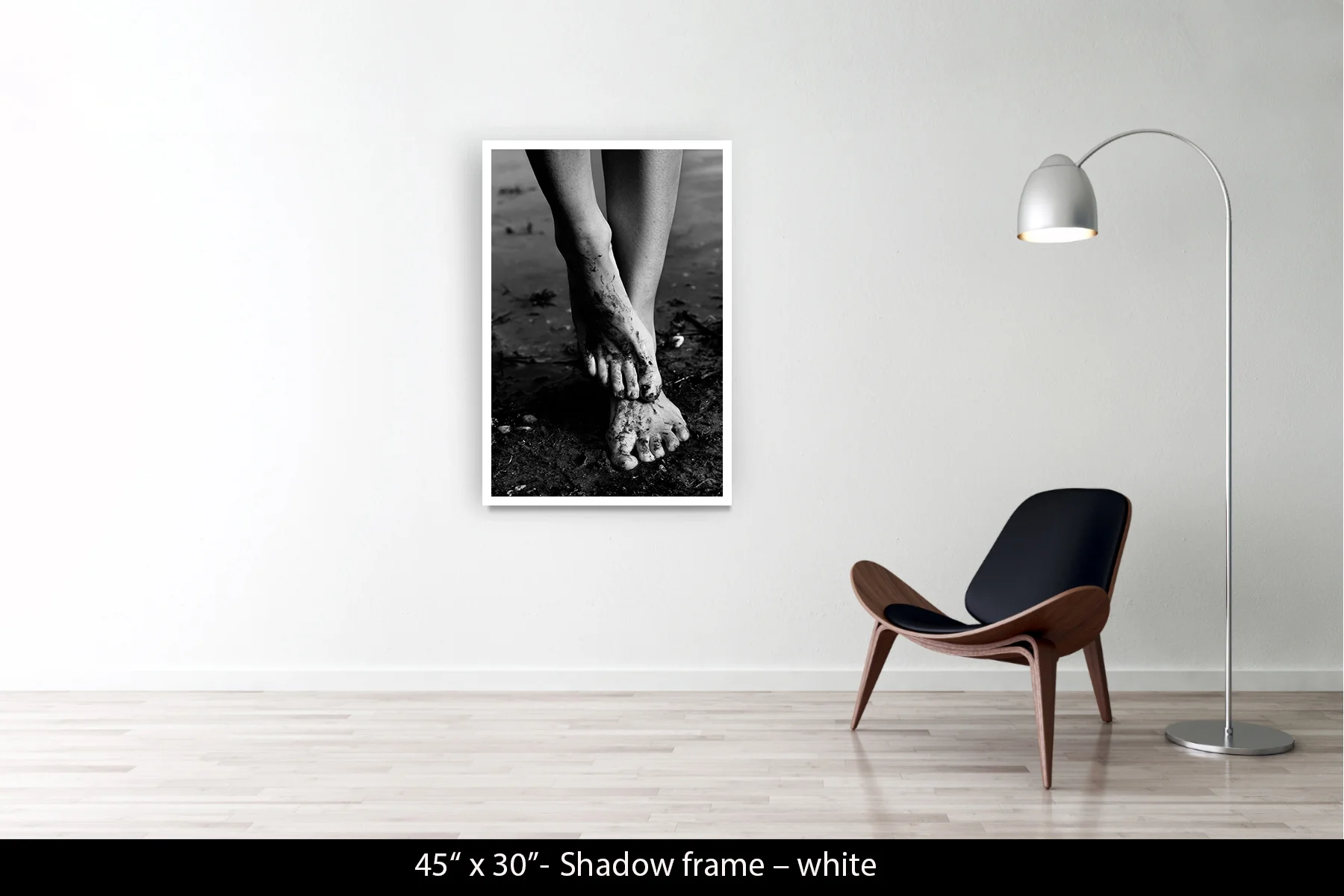 45"x30" | Shadow Frame White