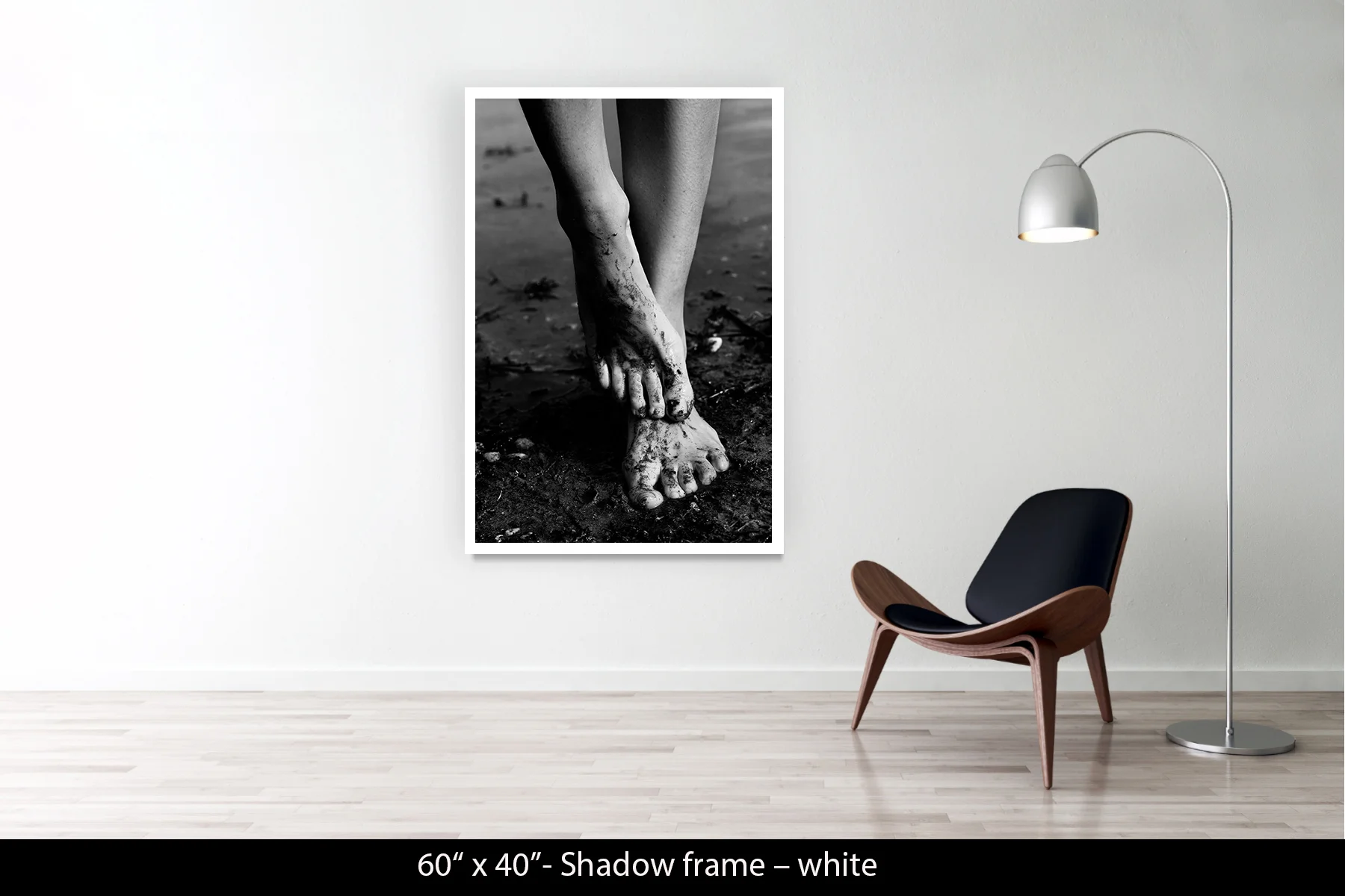 60"x40" | Shadow Frame White