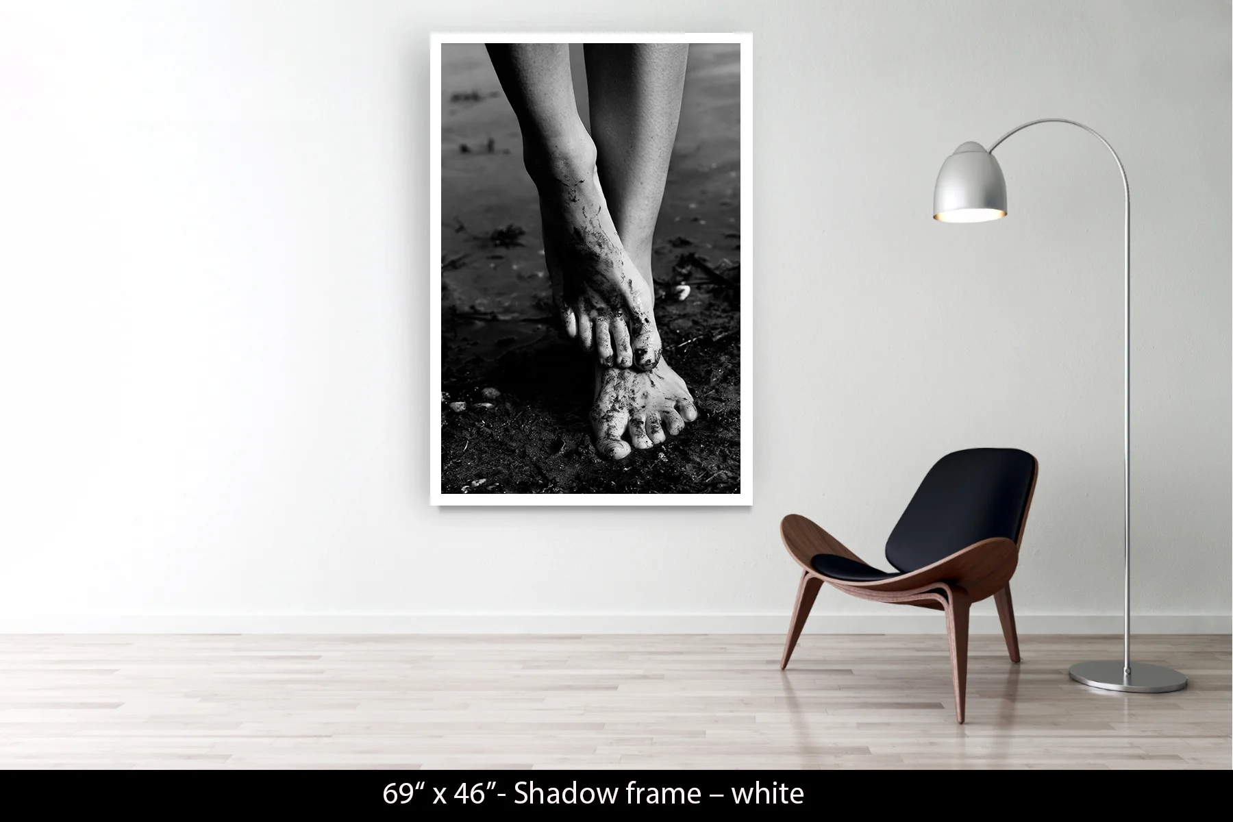 69"x46" | Shadow Frame White