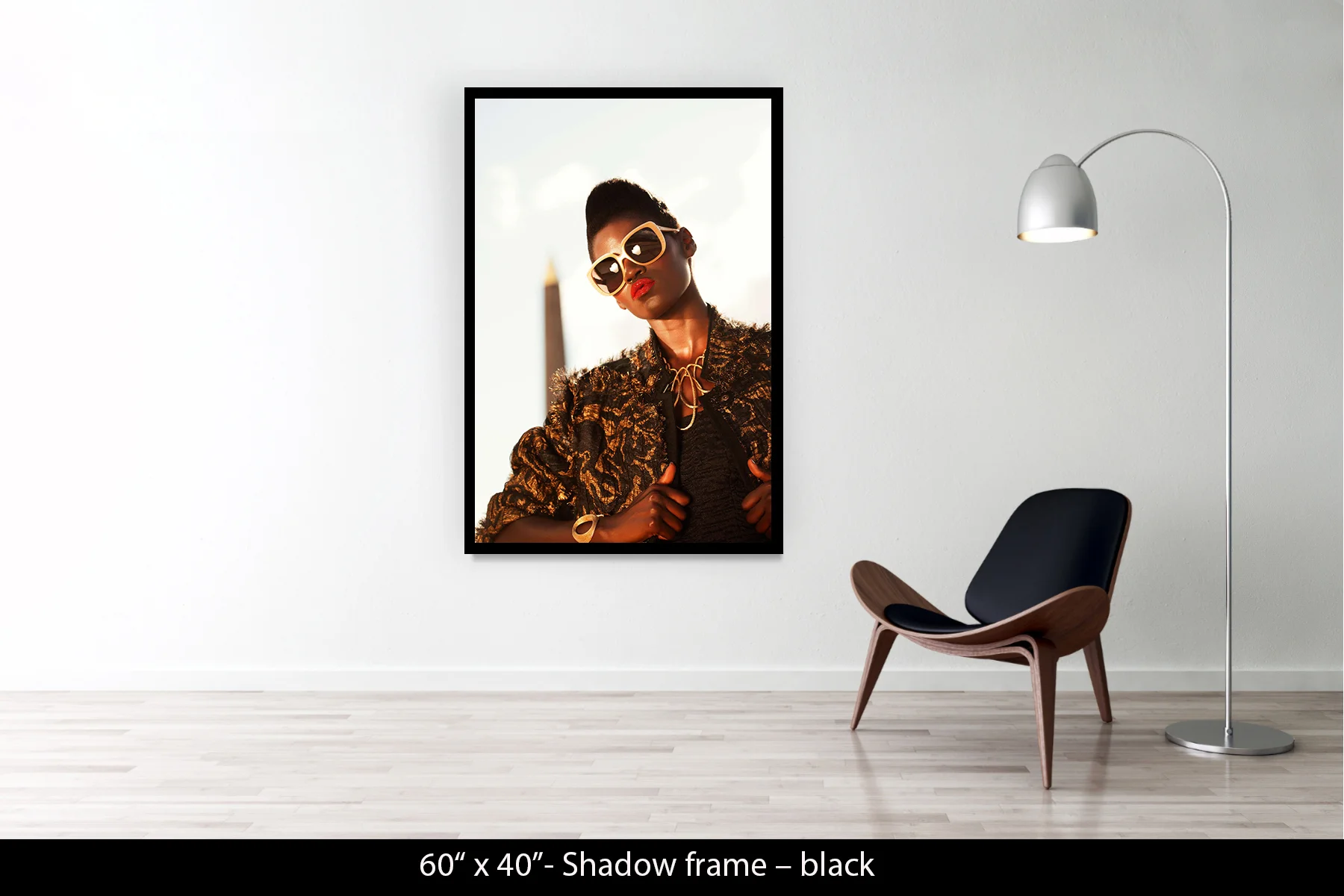 60"x40" | Shadow Frame Black